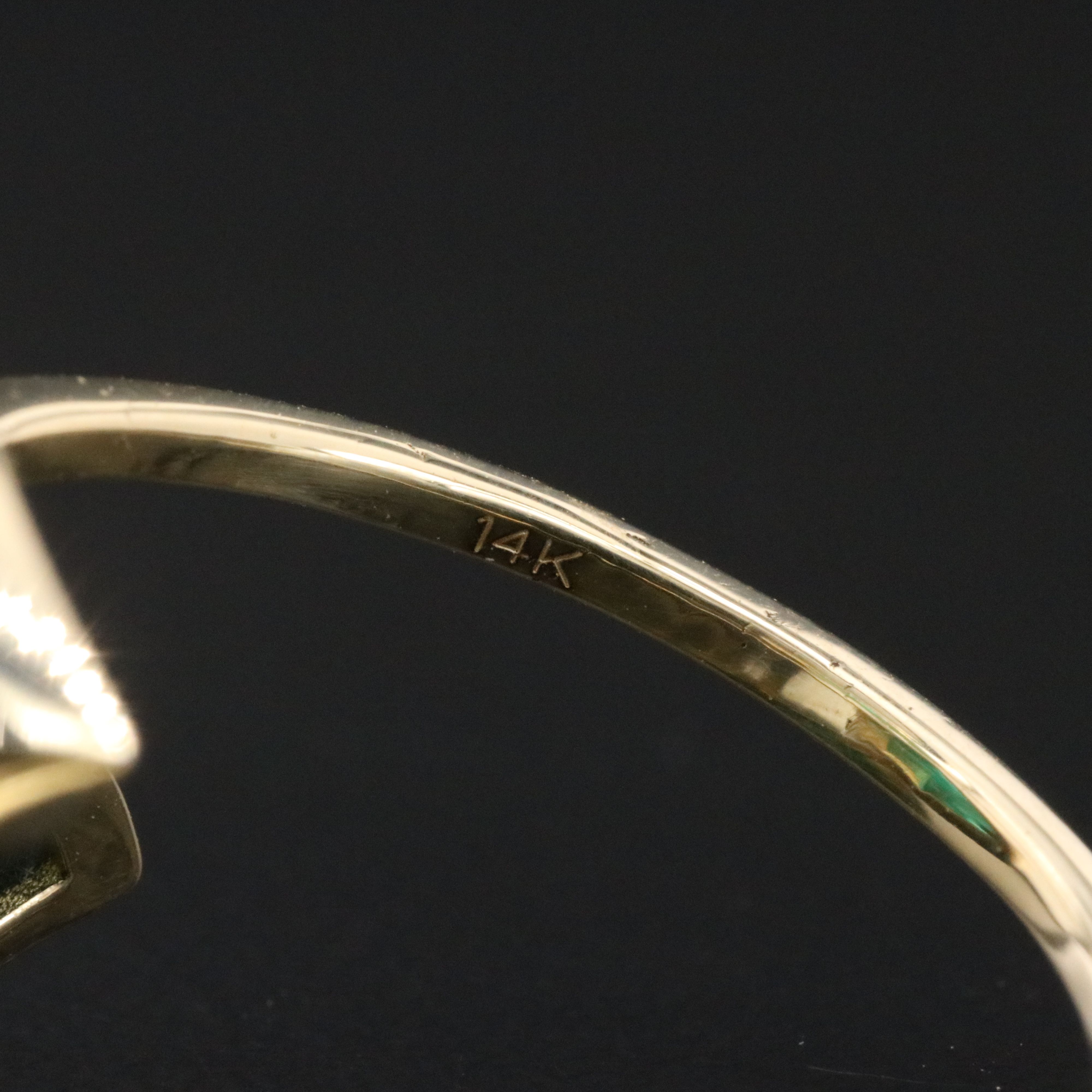 14K 2.83 CTW Emerald Bypass Ring