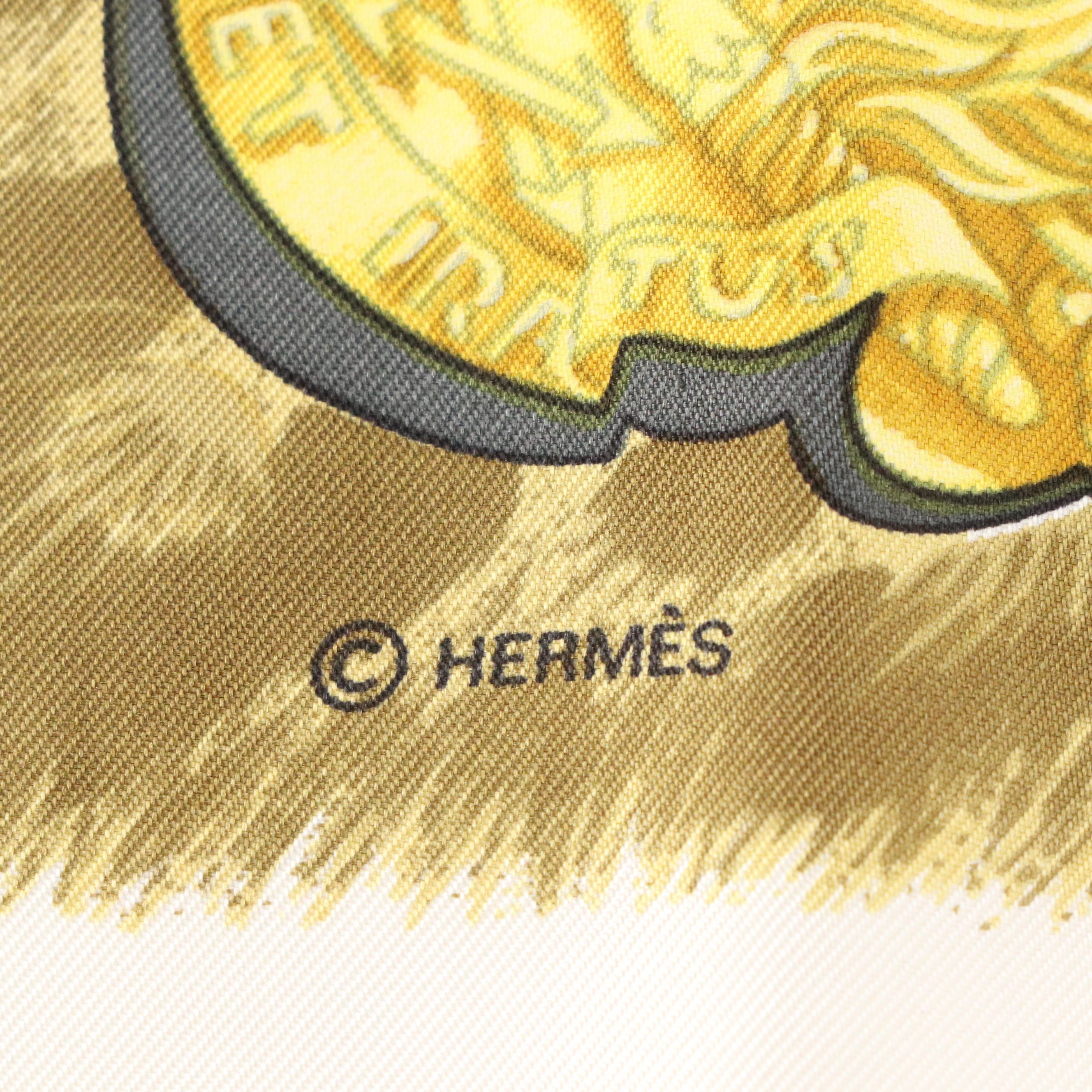 Hermès "Casques et Plumets" Silk Scarf 90