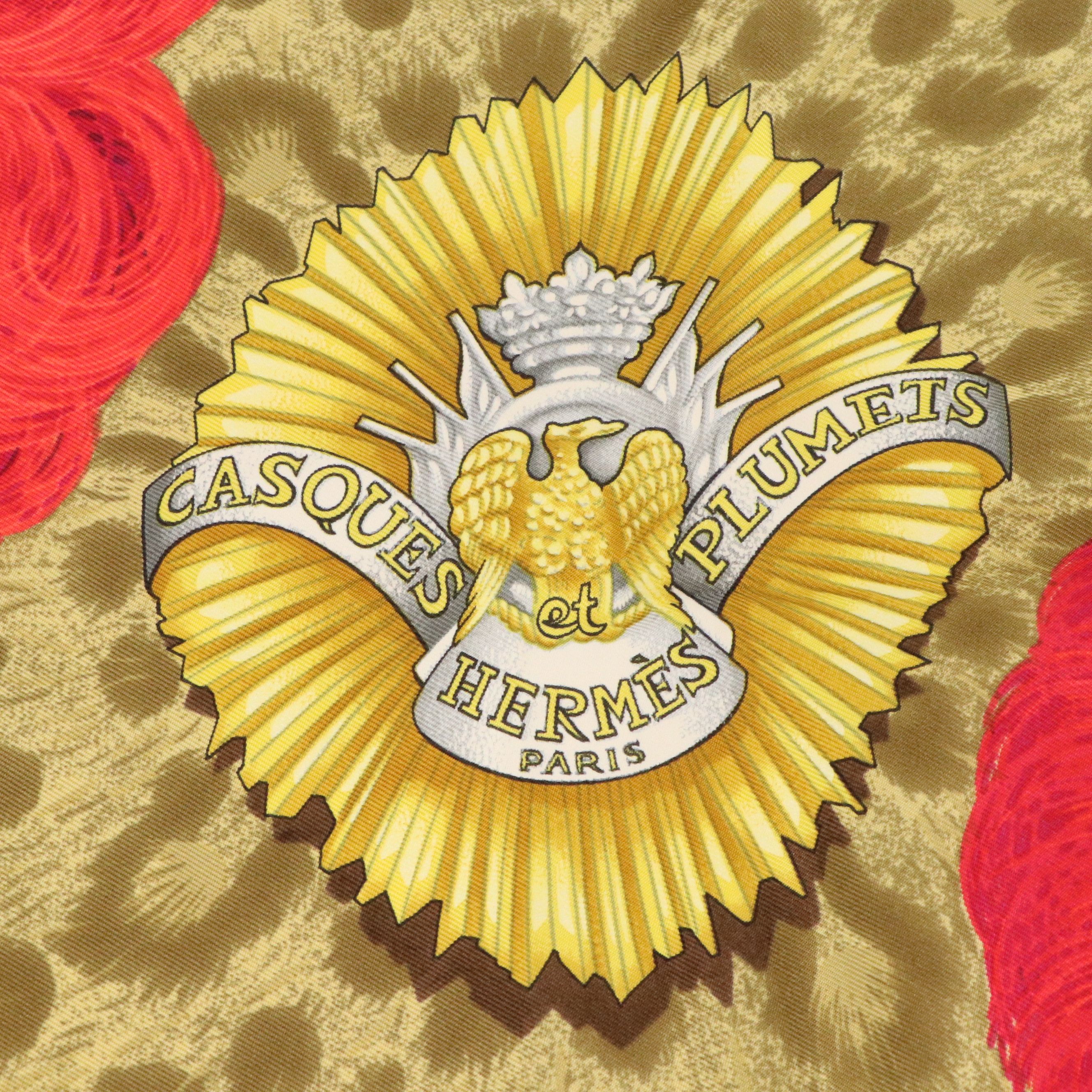 Hermès "Casques et Plumets" Silk Scarf 90