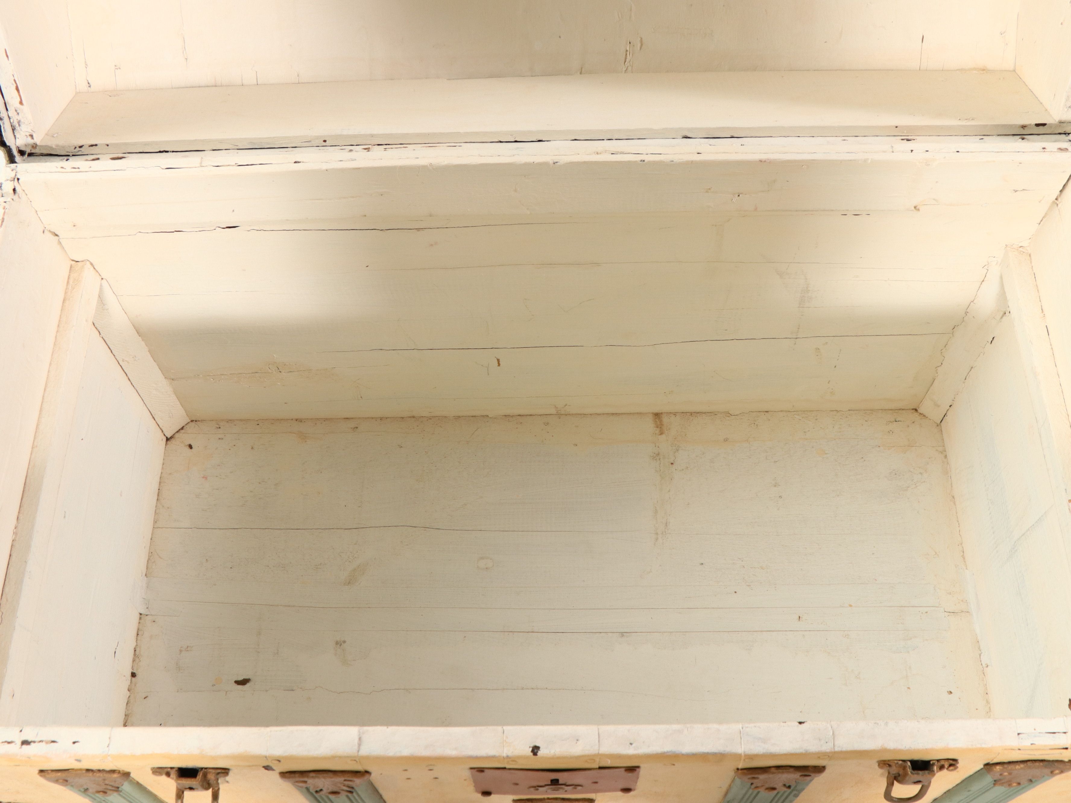 Victorian Style Painted Domed Top Steamer Trunk, Late 19th Century