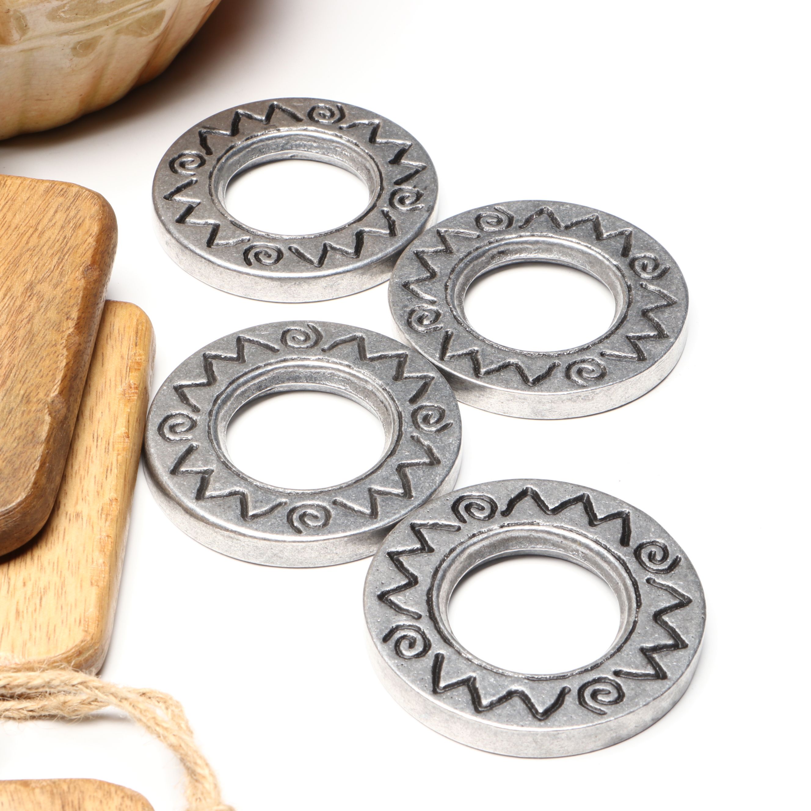 SERRV Handmade Terracotta Bread Warmer in Basket with More Table Accessories