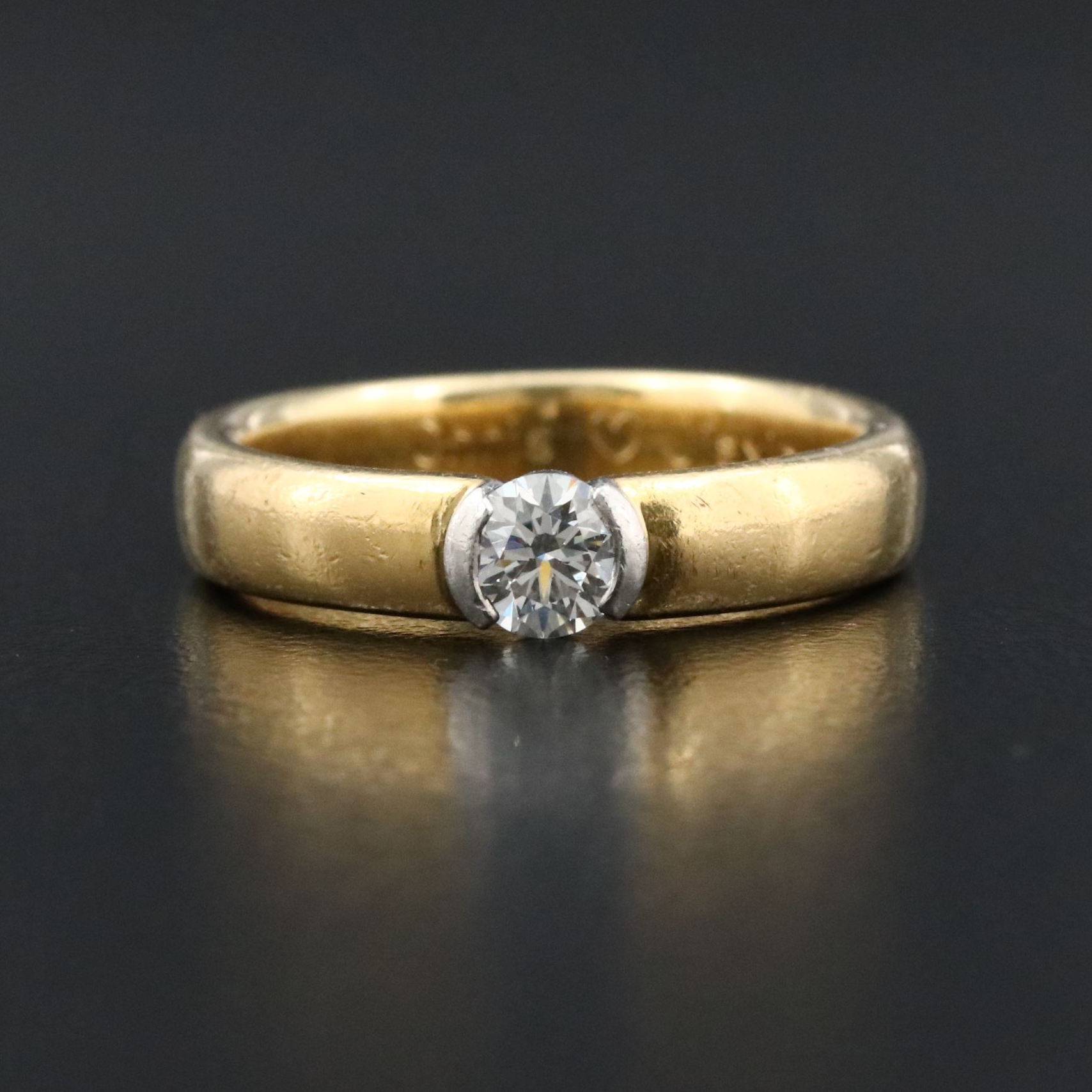 Tiffany & Co. Etoile 18K 0.30 CT Diamond Solitaire Ring