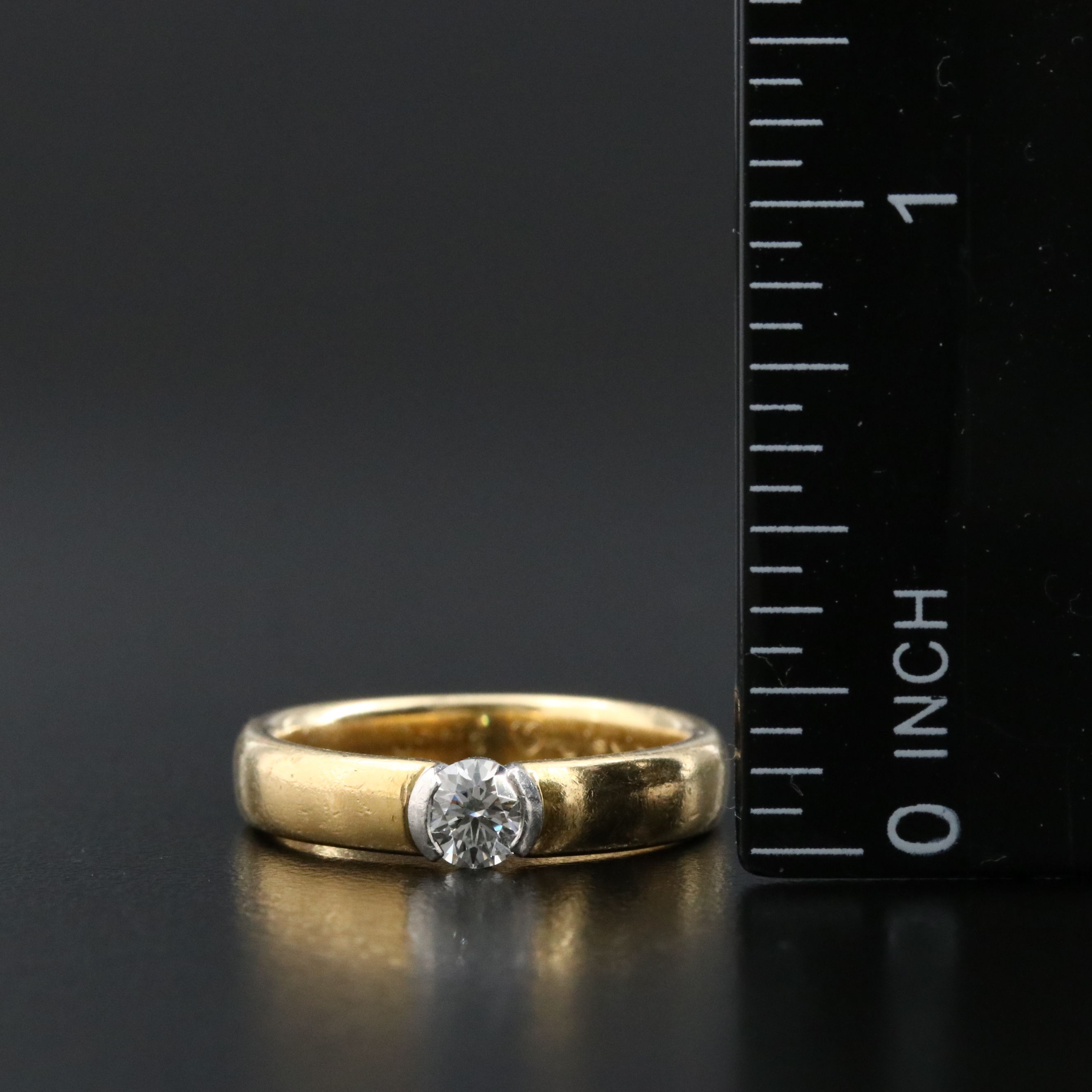 Tiffany & Co. Etoile 18K 0.30 CT Diamond Solitaire Ring