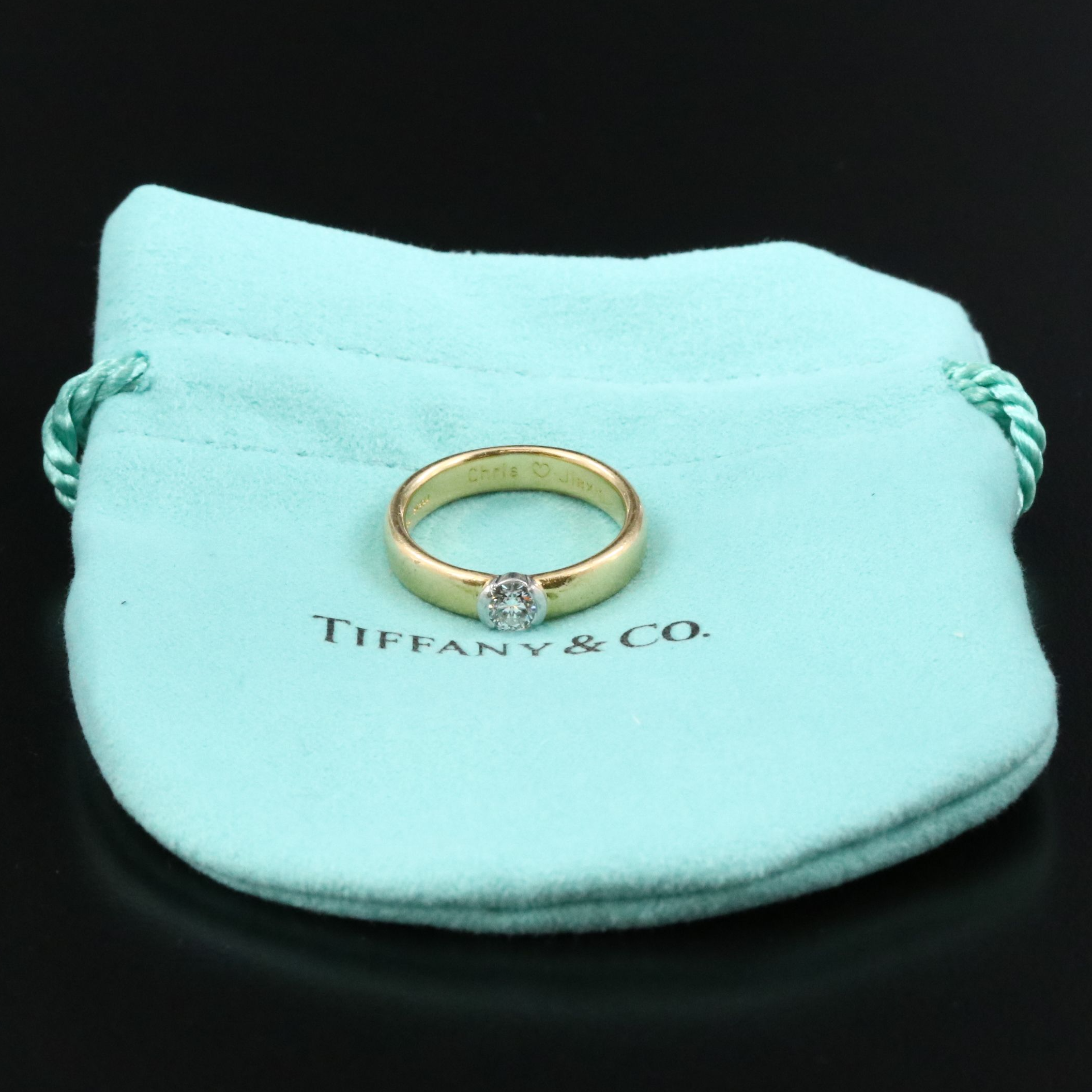 Tiffany & Co. Etoile 18K 0.30 CT Diamond Solitaire Ring