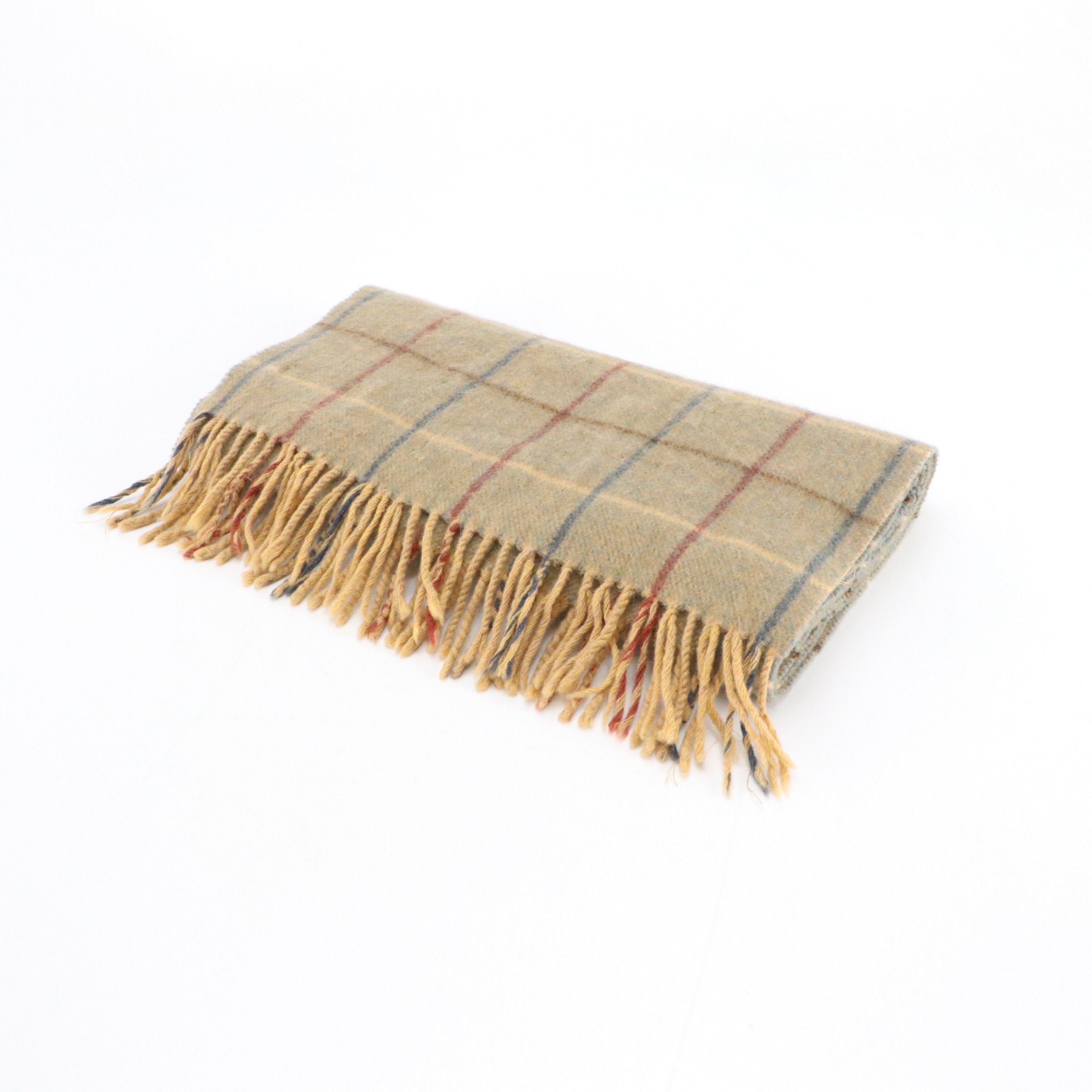 Burberrys Cashmere Fringed Scarf
