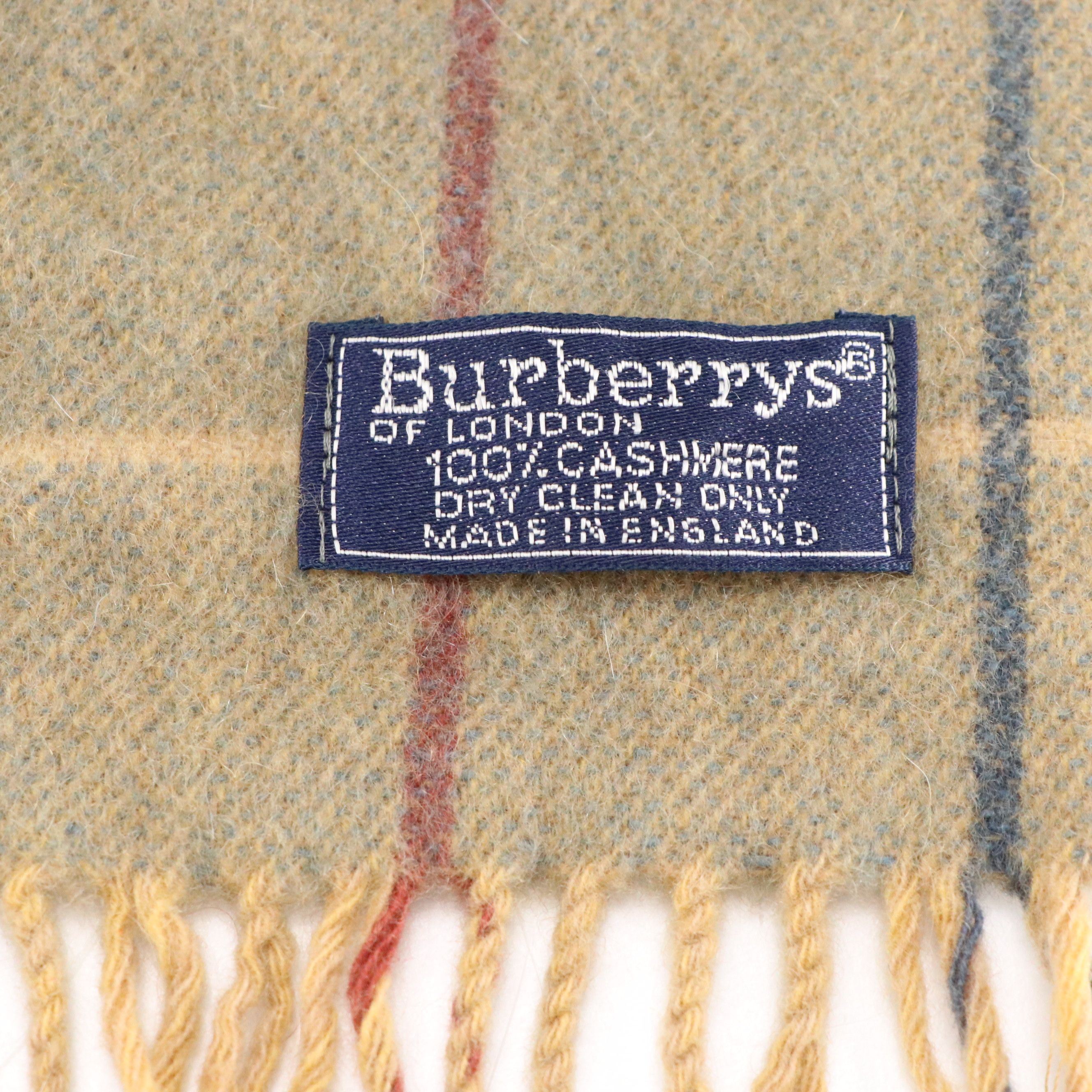 Burberrys Cashmere Fringed Scarf