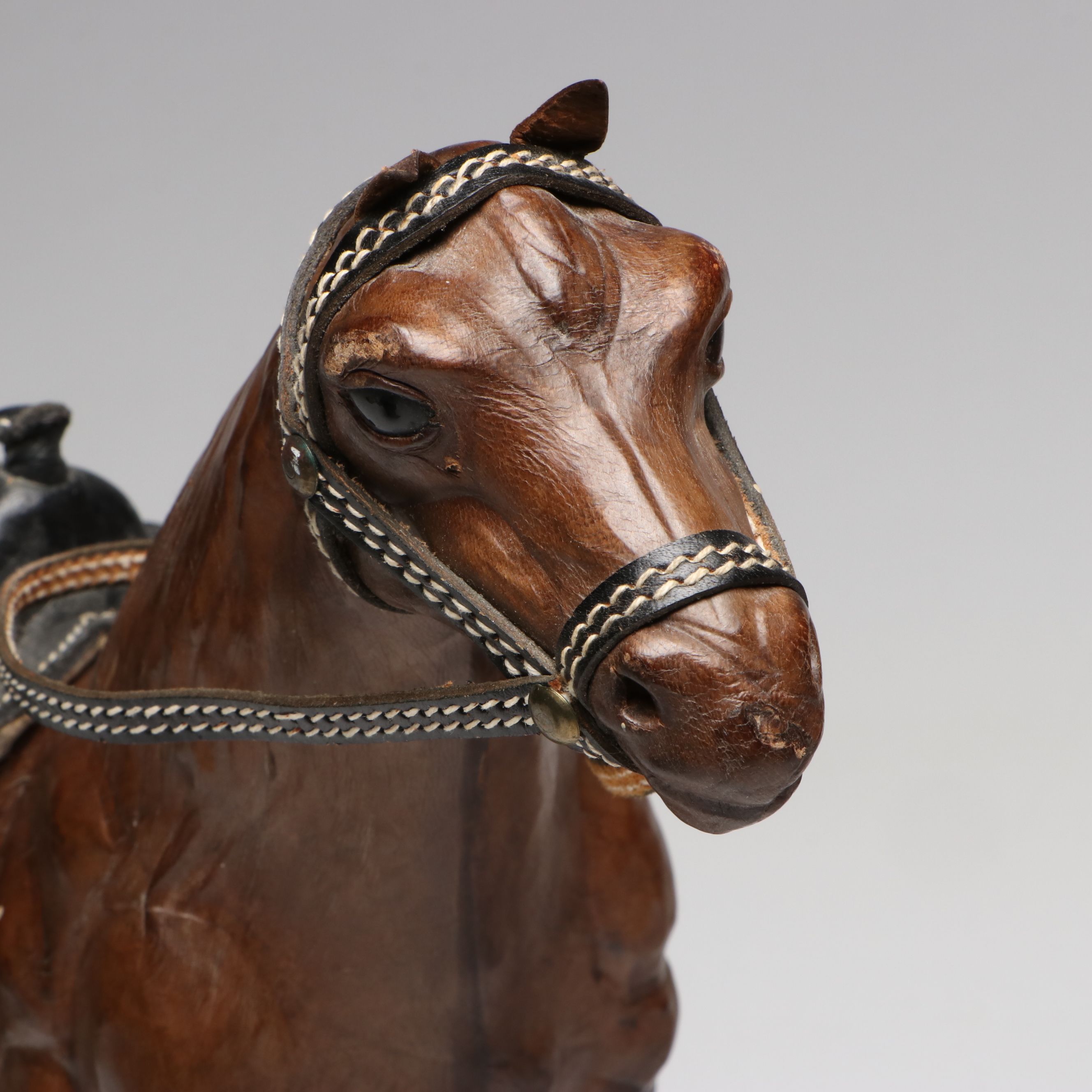 Leather-Wrapped Horse, Camel, Ibex and Kudu Figures