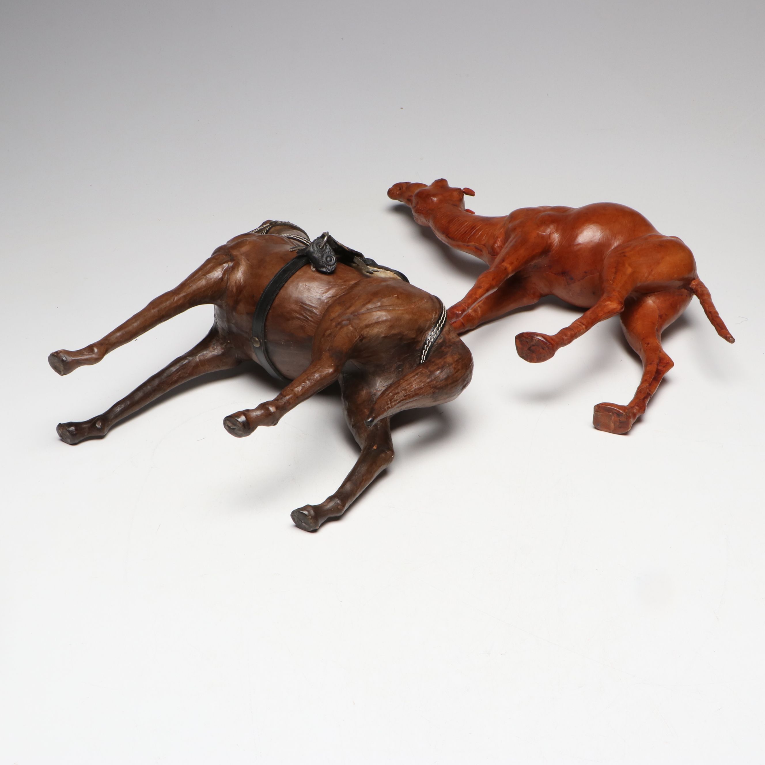 Leather-Wrapped Horse, Camel, Ibex and Kudu Figures