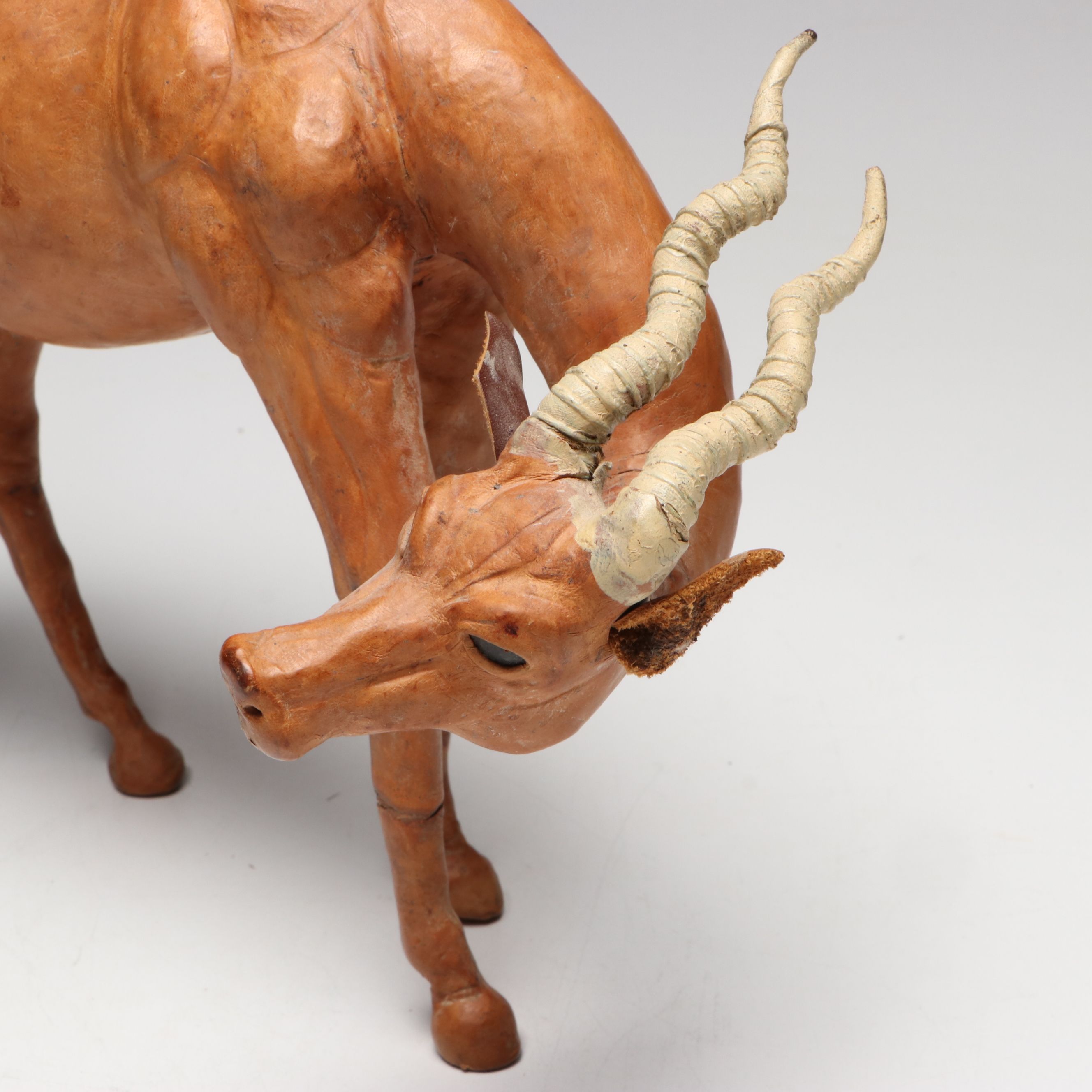 Leather-Wrapped Horse, Camel, Ibex and Kudu Figures