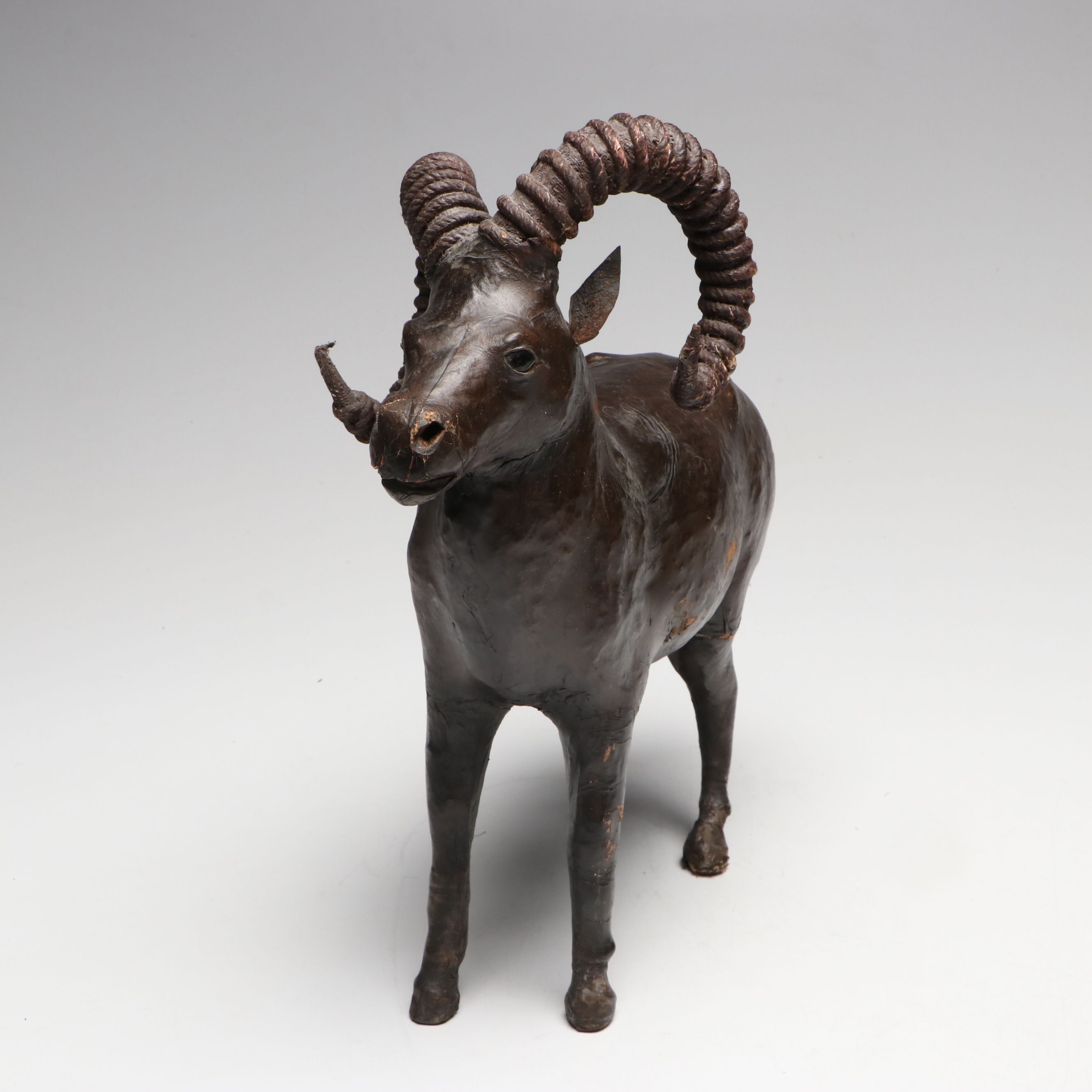 Leather-Wrapped Horse, Camel, Ibex and Kudu Figures