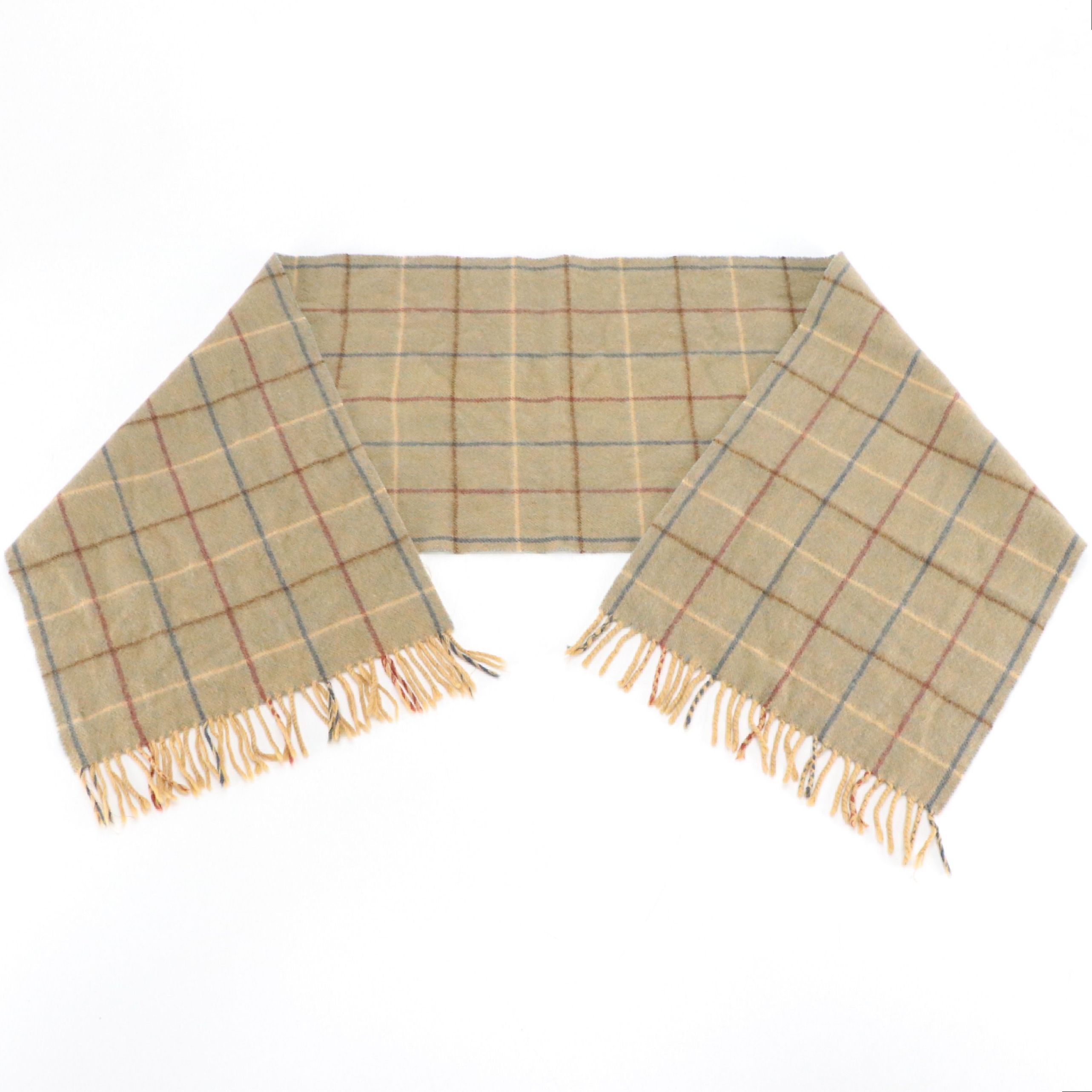 Burberrys Cashmere Fringed Scarf