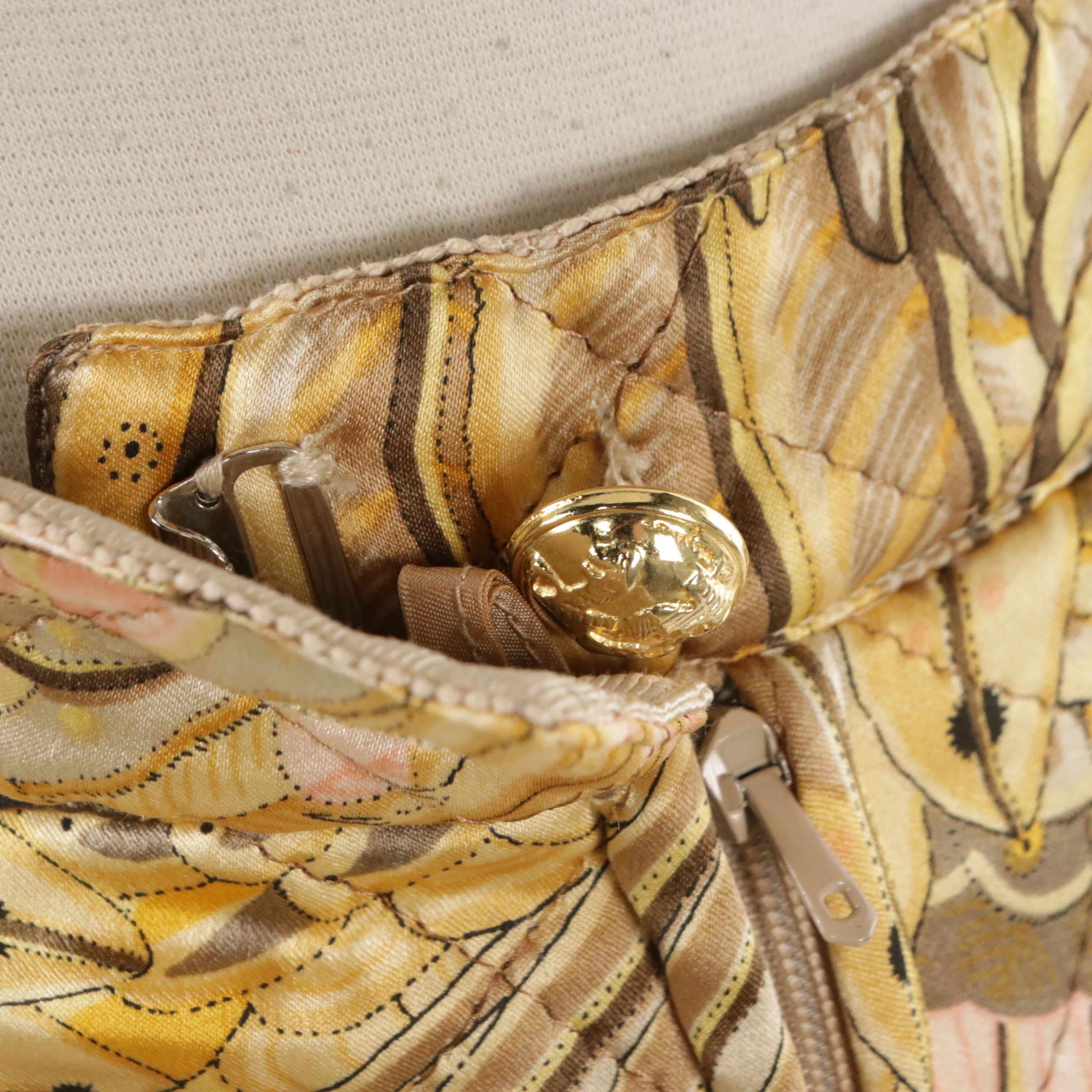 Salvatore Ferragamo Vintage Quilted Silk Skirt