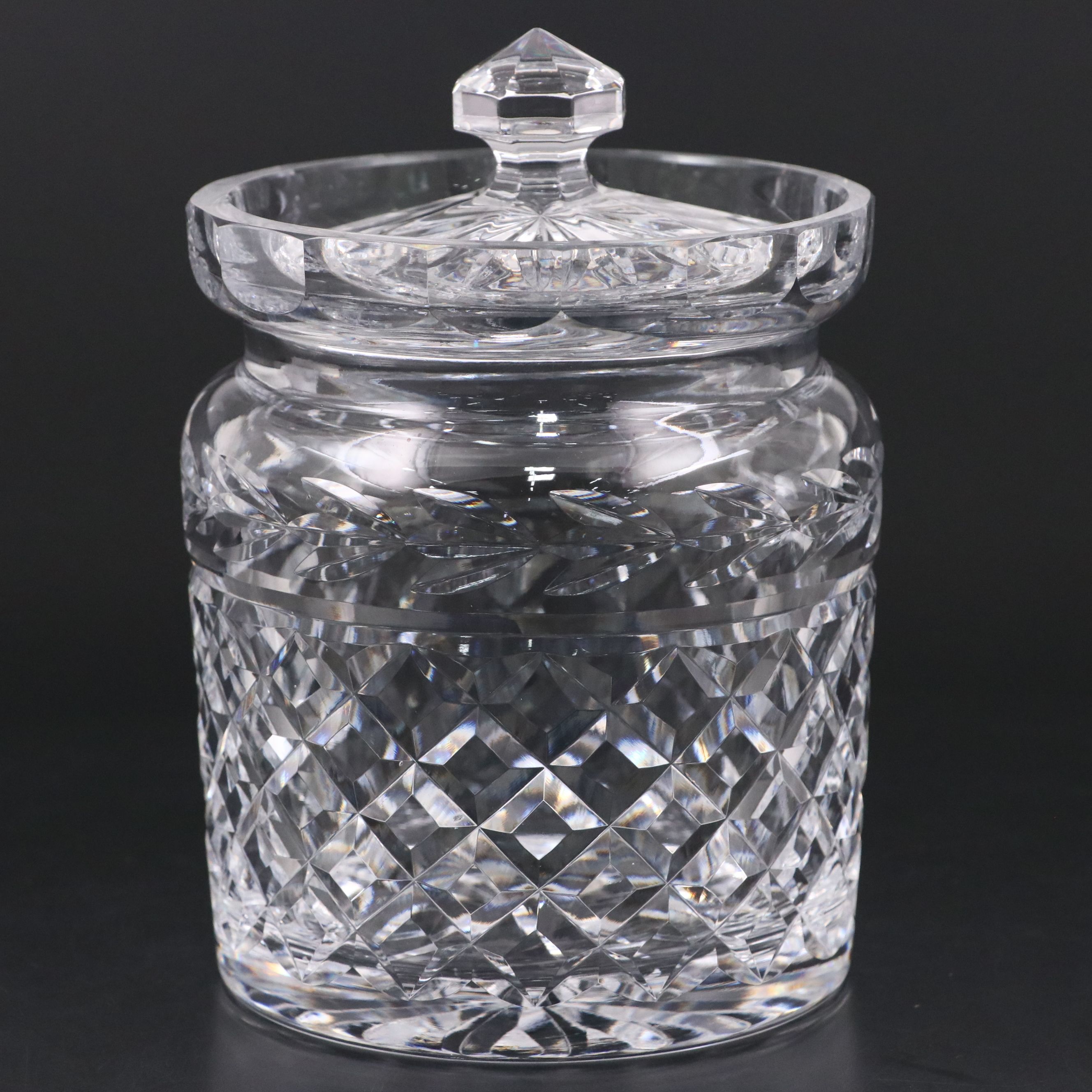 Waterford Crystal "Glandore" Biscuit Barrel with Lid
