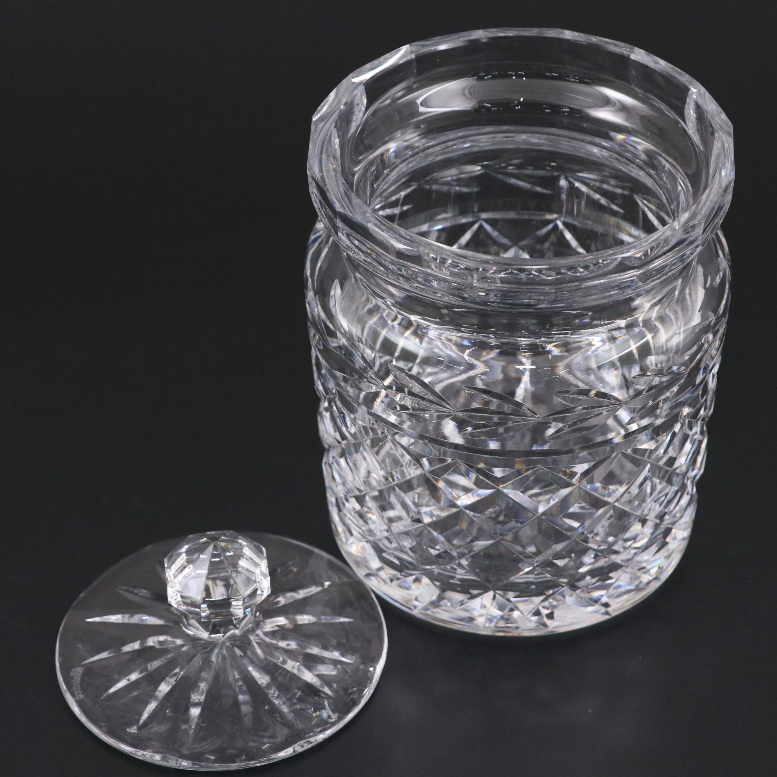 Waterford Crystal "Glandore" Biscuit Barrel with Lid