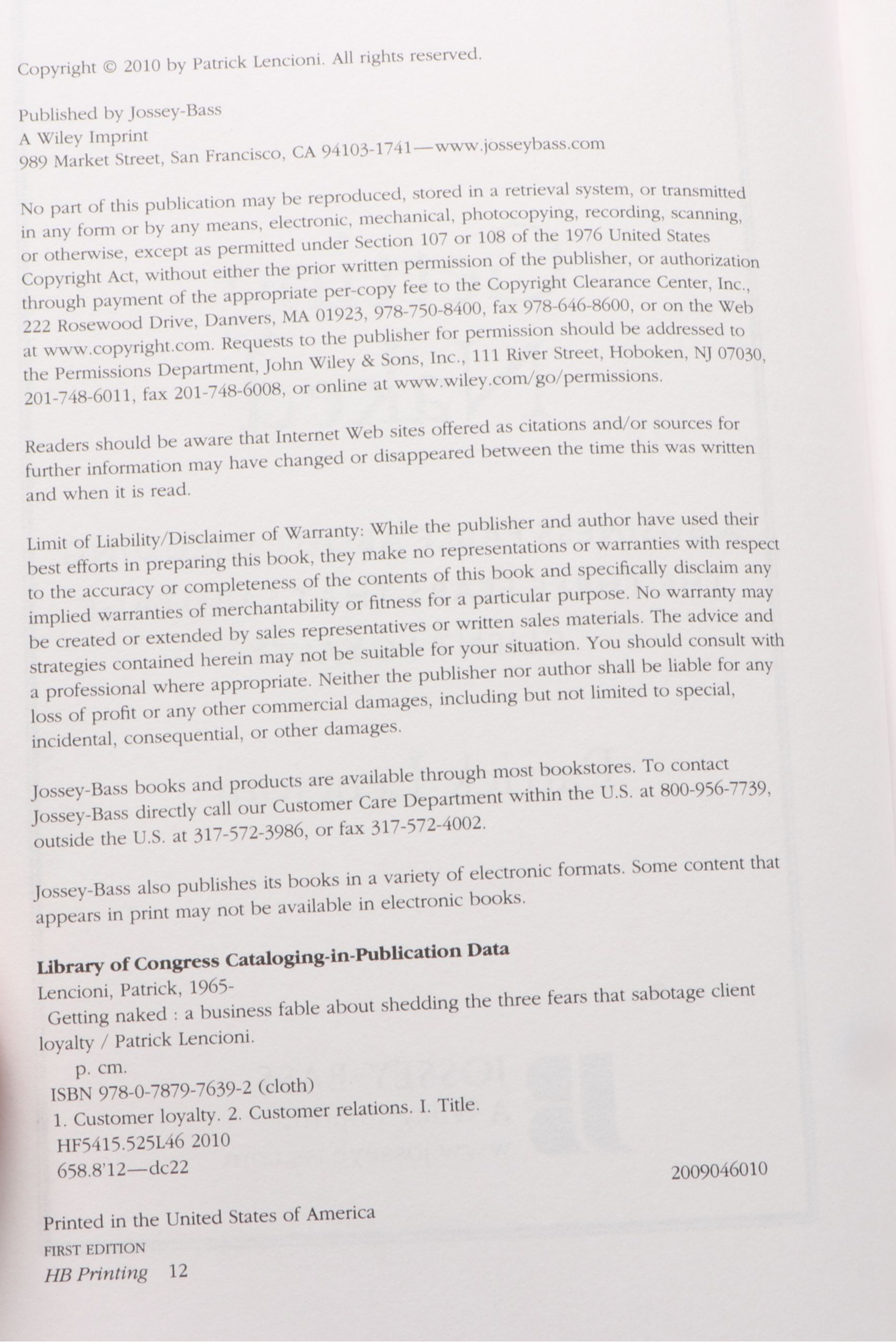 "The Patrick Lencioni Box Set" Business Management Ten-Volume Set, 2016