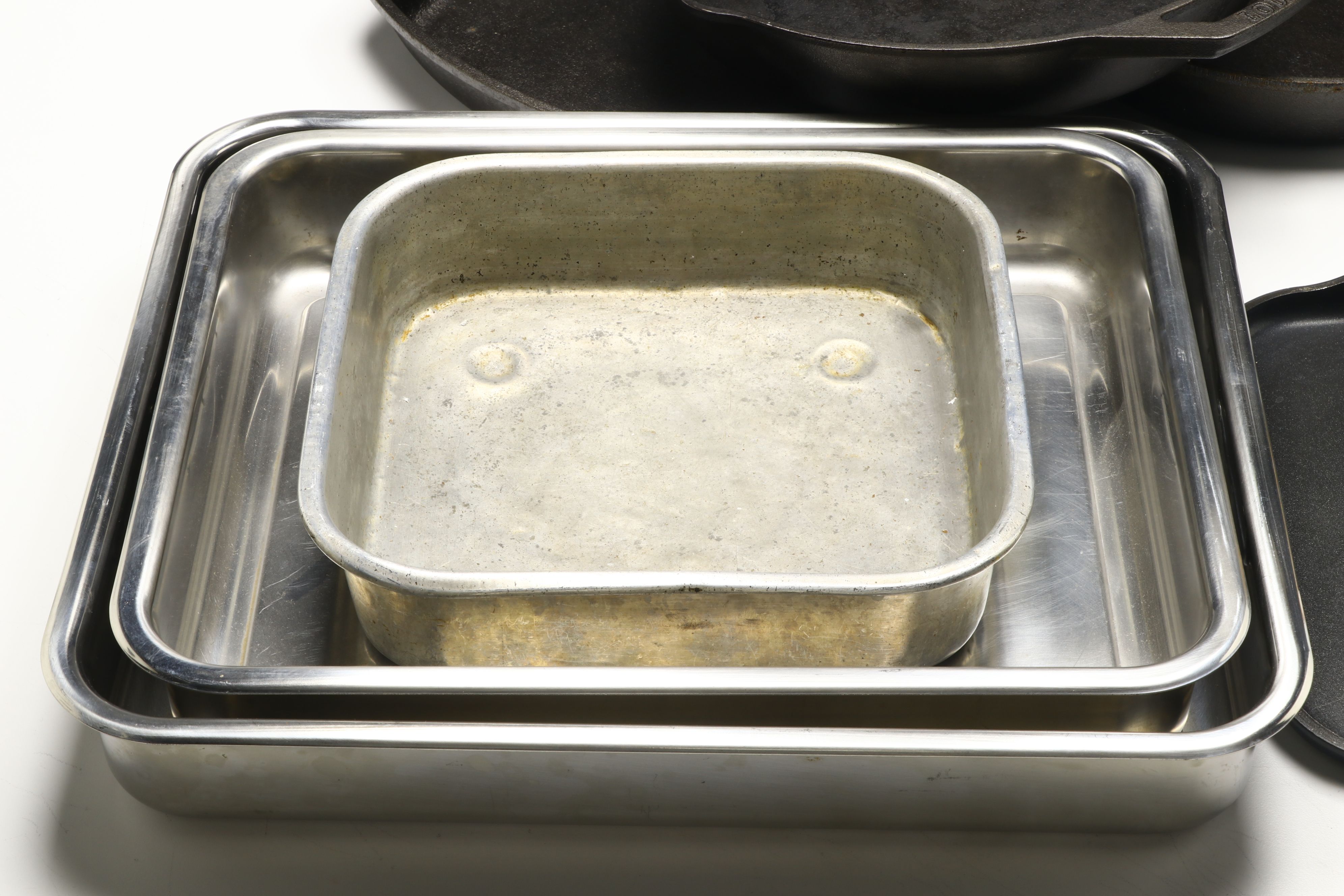 Lodge Cast Iron Skillets, All-Clad Aluminum Au Gratin Dishes and More Bakeware