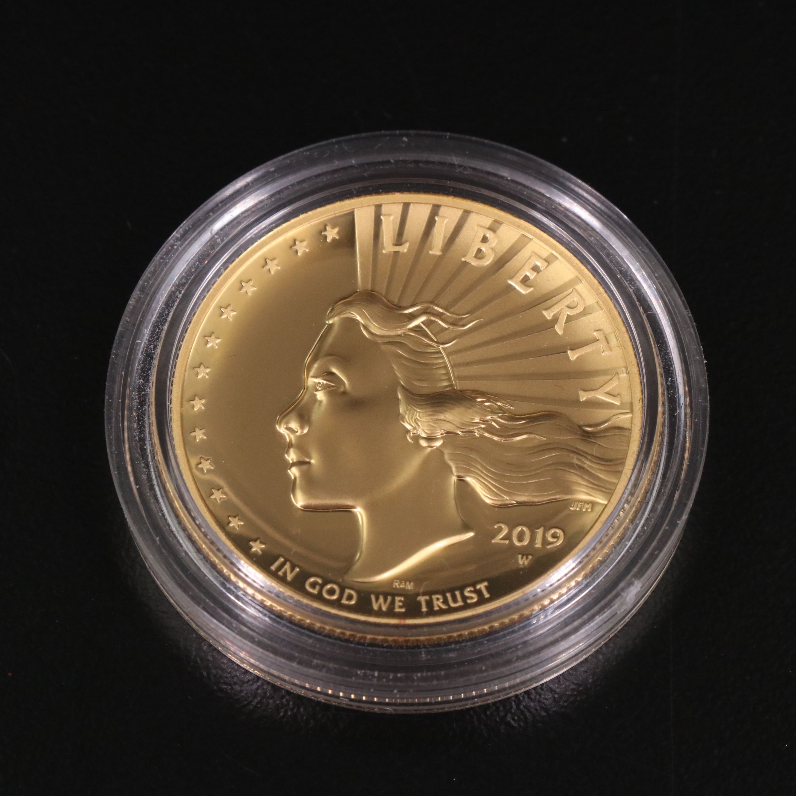 2019-W American Liberty One-Ounce High Relief $100 Fine Gold Coin