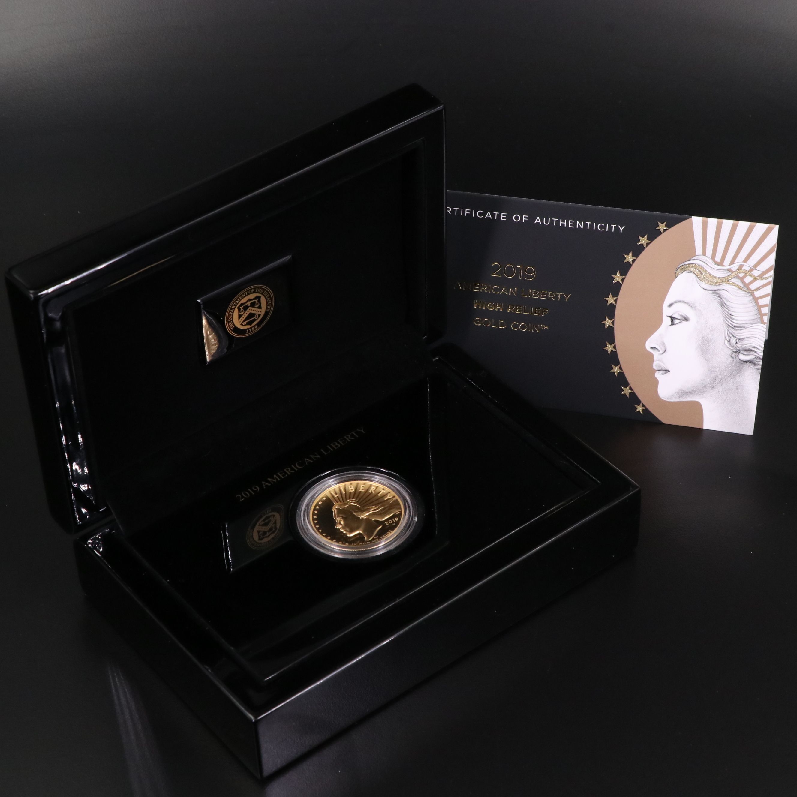 2019-W American Liberty One-Ounce High Relief $100 Fine Gold Coin