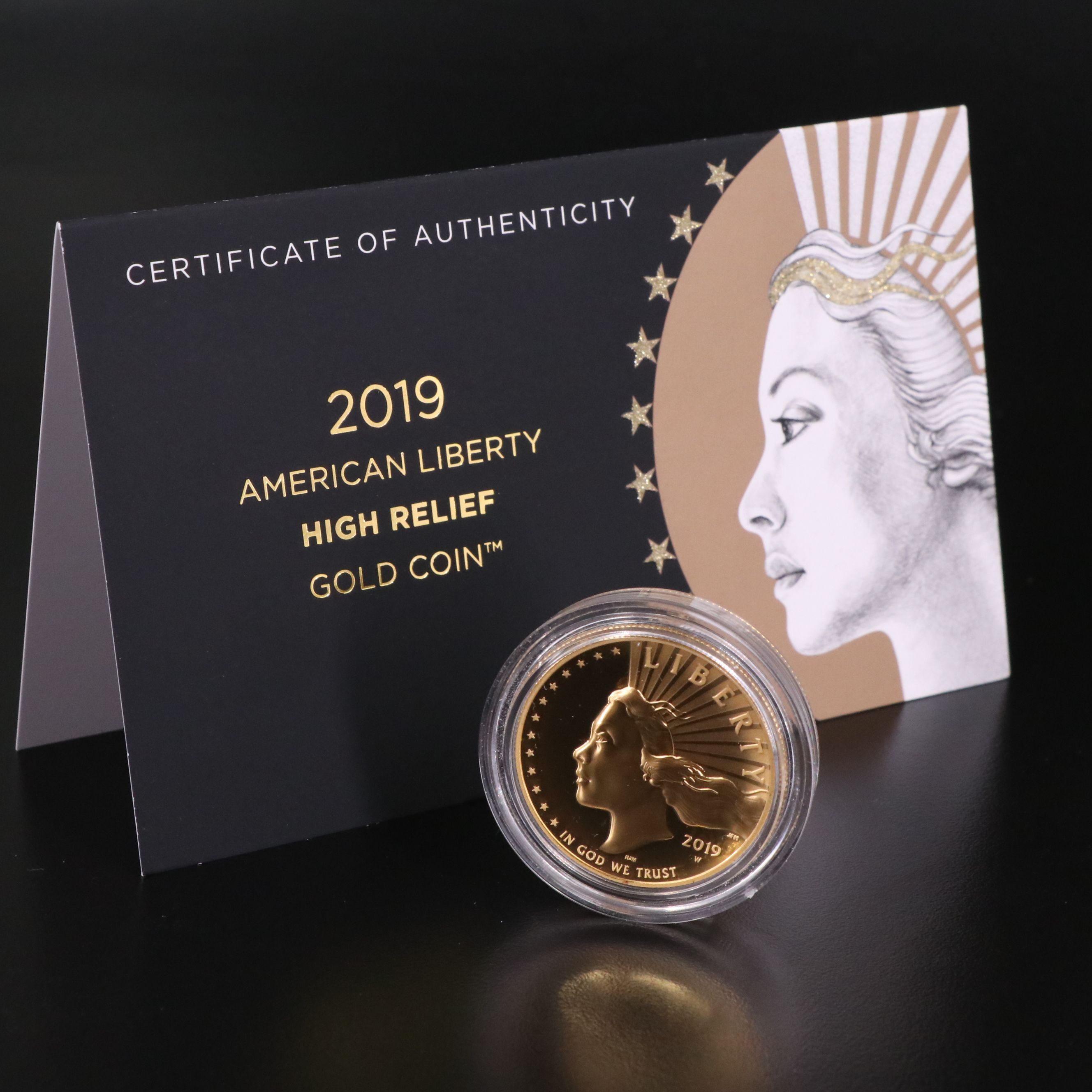 2019-W American Liberty One-Ounce High Relief $100 Fine Gold Coin