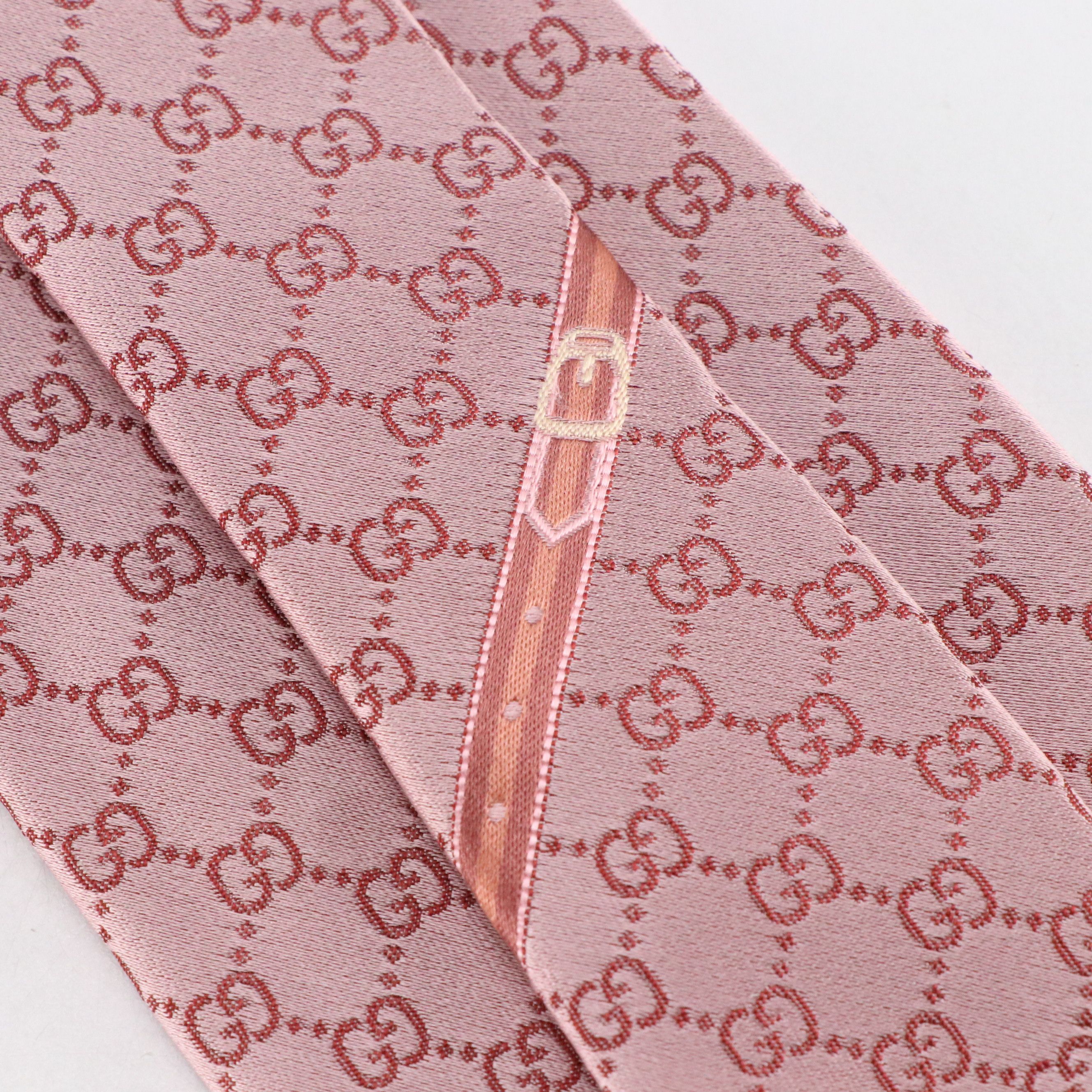 Gucci Pink GG Silk Necktie
