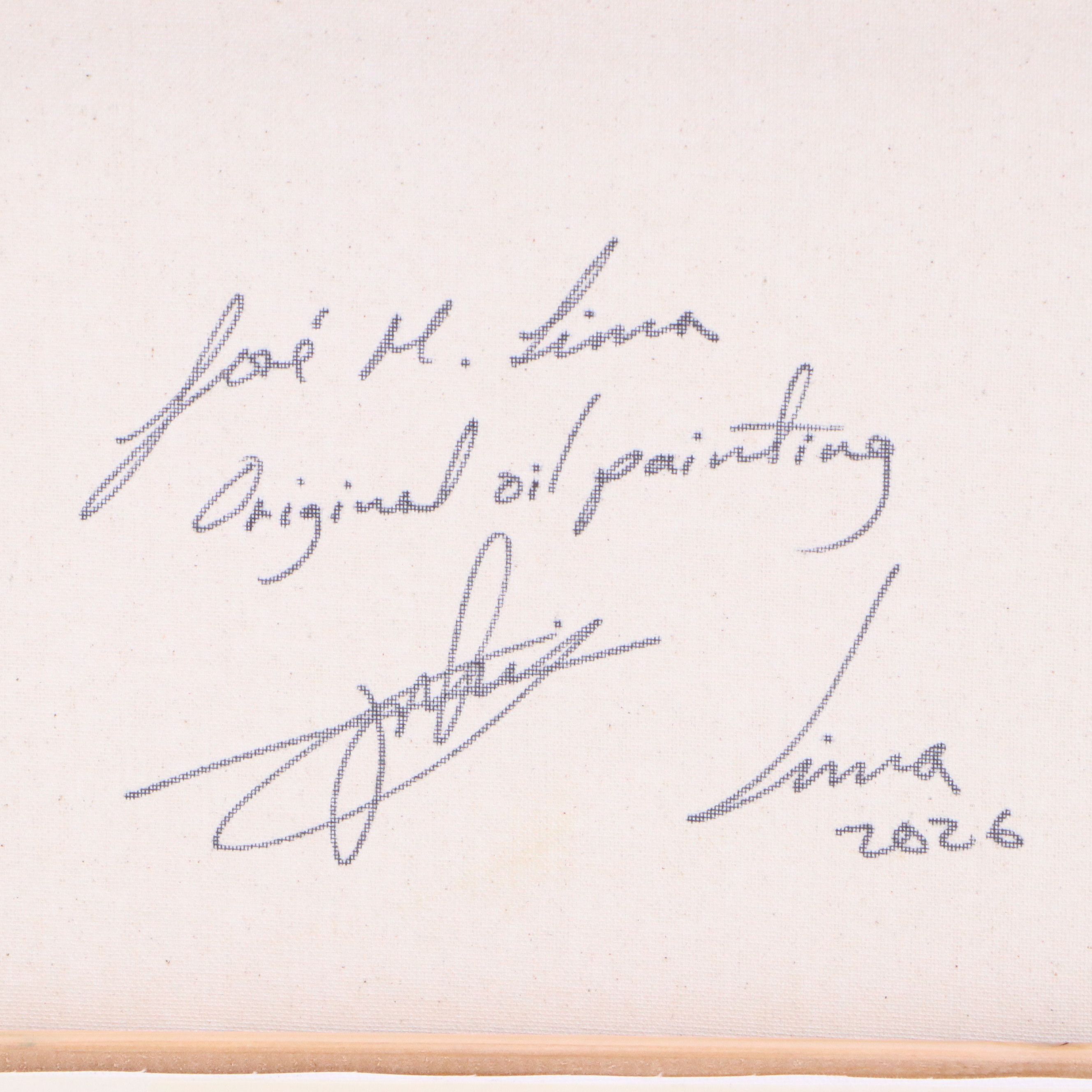 José Lima Oil Painting of Sailboat, 2026