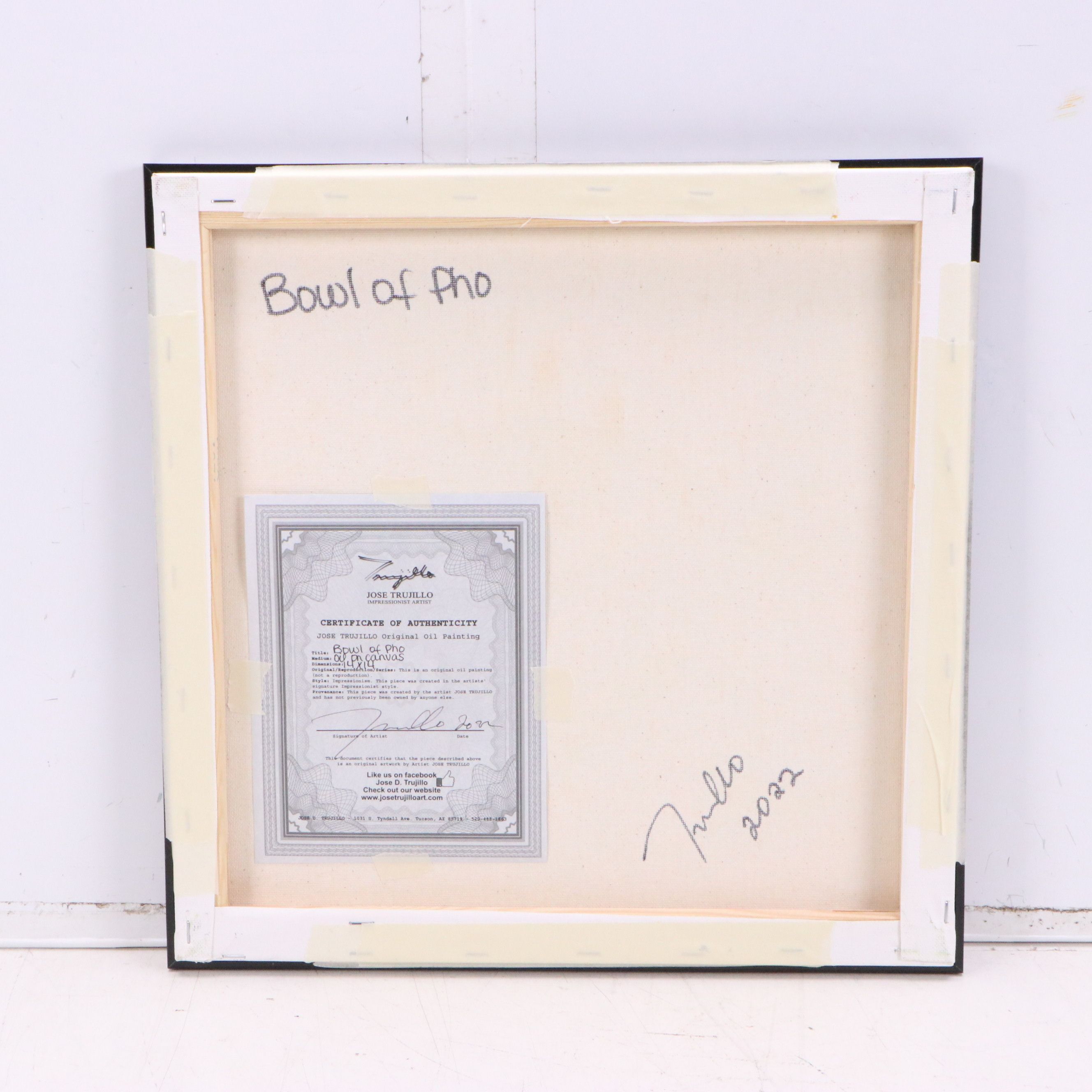 Jose Trujillo Still Life Oil Painting "Bowl of Pho," 2022