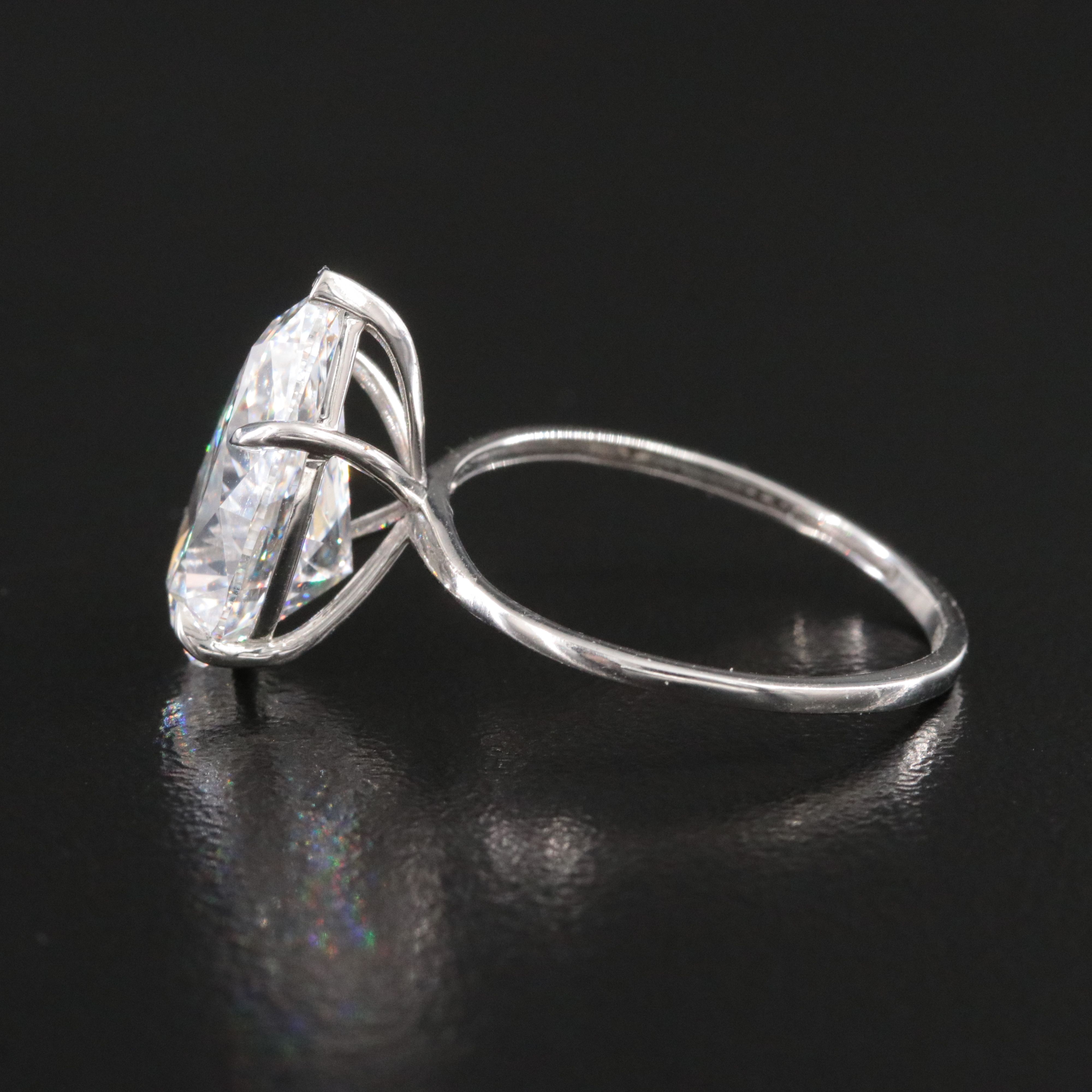 Platinum 4.55 CT Lab Grown Diamond Solitaire Ring with IGI Report