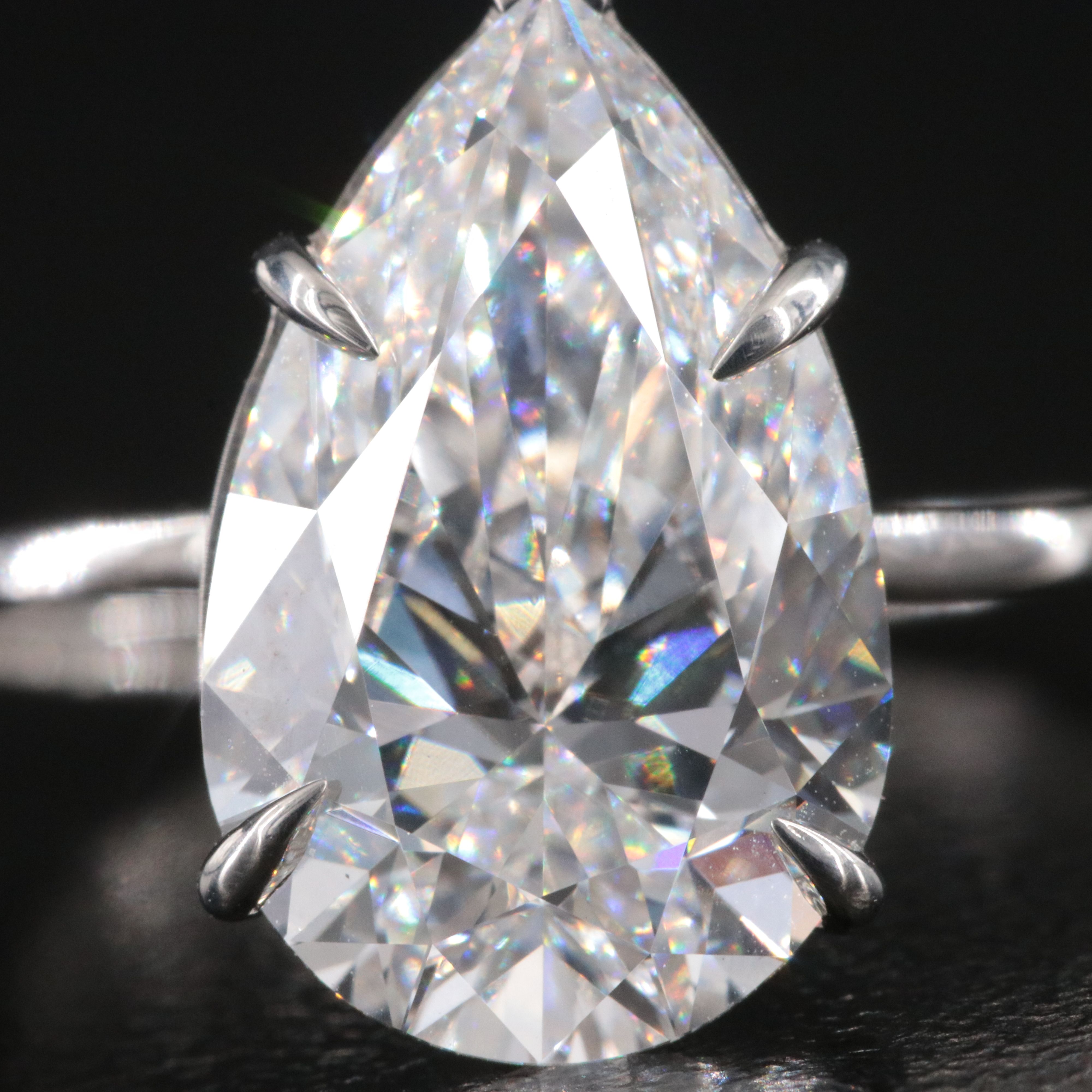 Platinum 4.55 CT Lab Grown Diamond Solitaire Ring with IGI Report