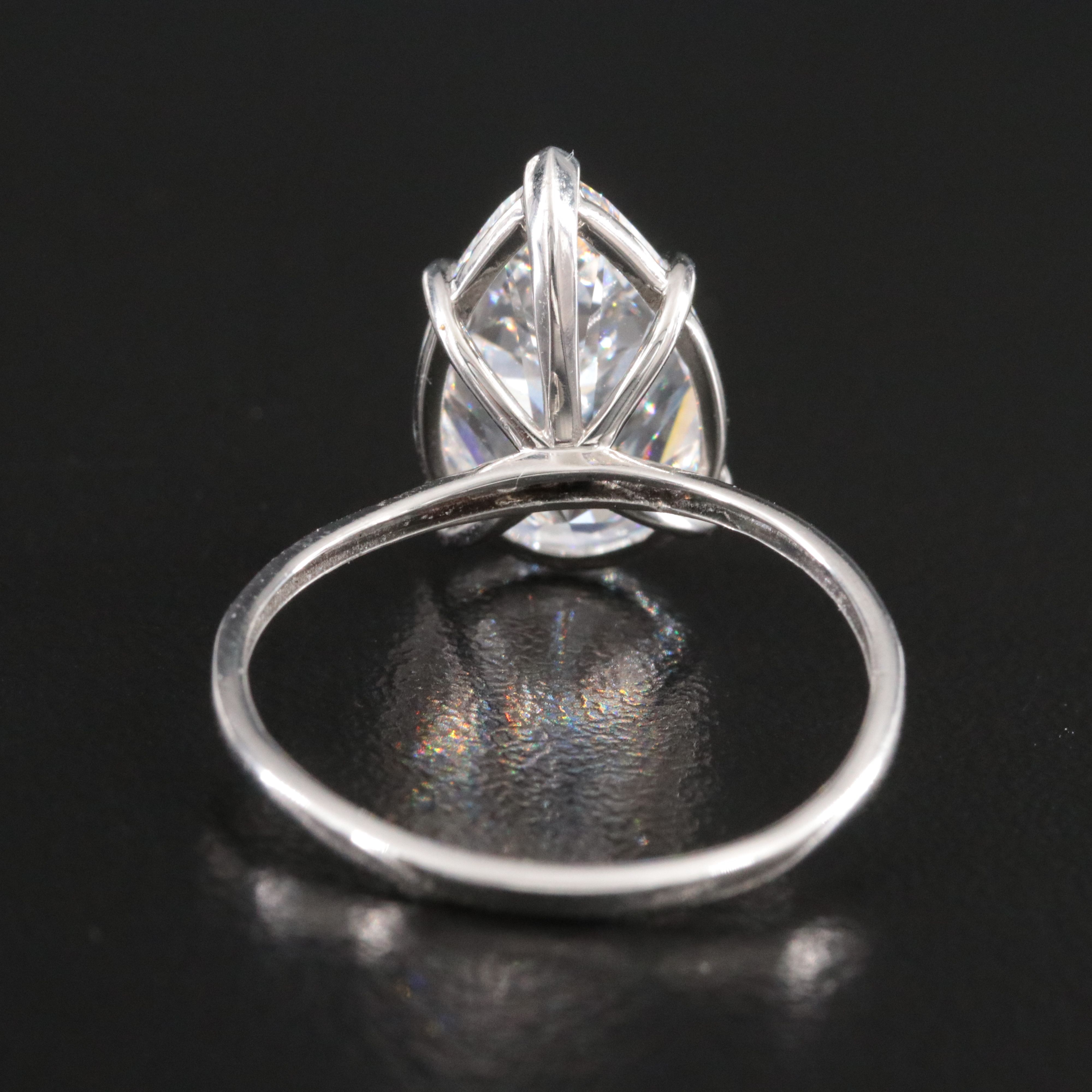 Platinum 4.55 CT Lab Grown Diamond Solitaire Ring with IGI Report