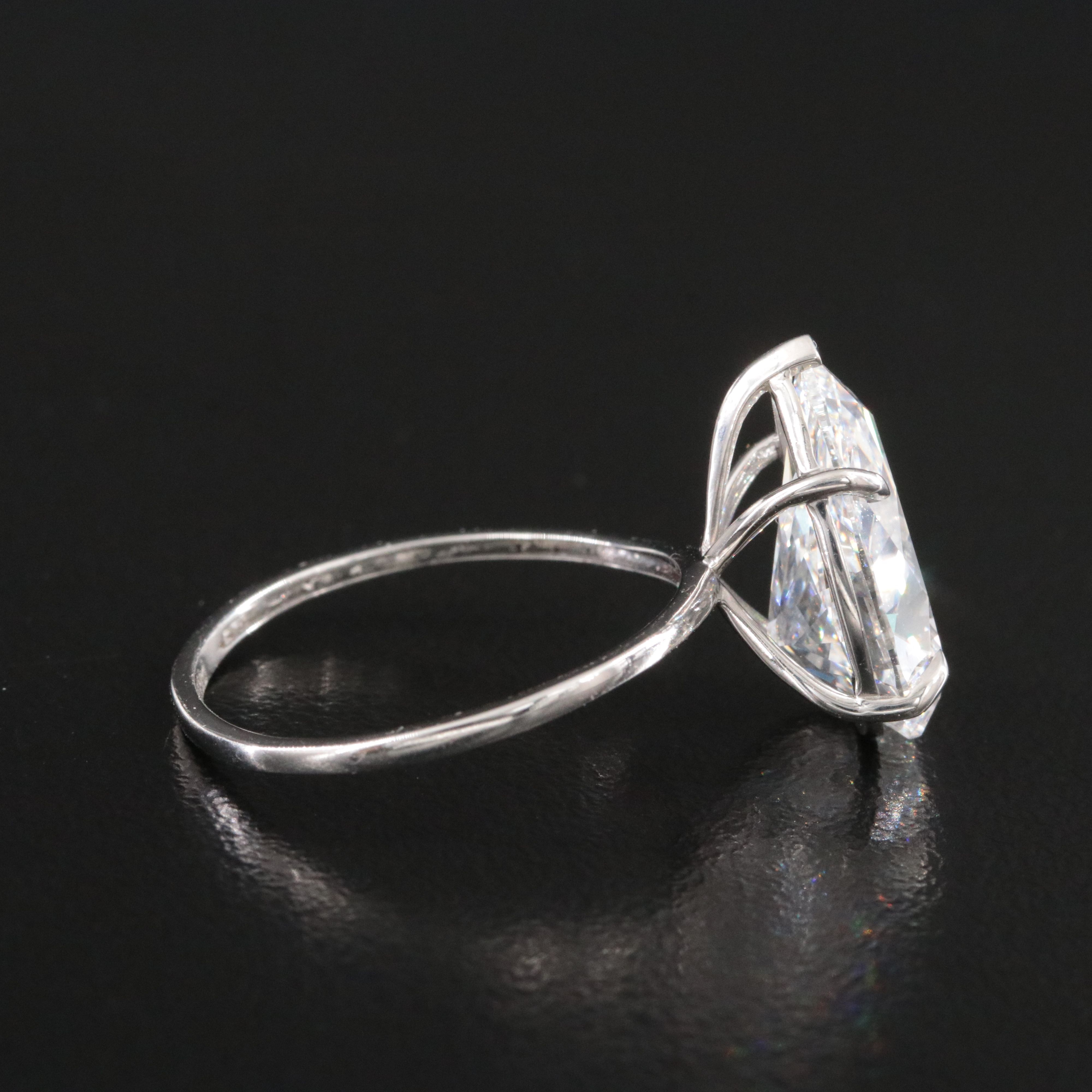 Platinum 4.55 CT Lab Grown Diamond Solitaire Ring with IGI Report