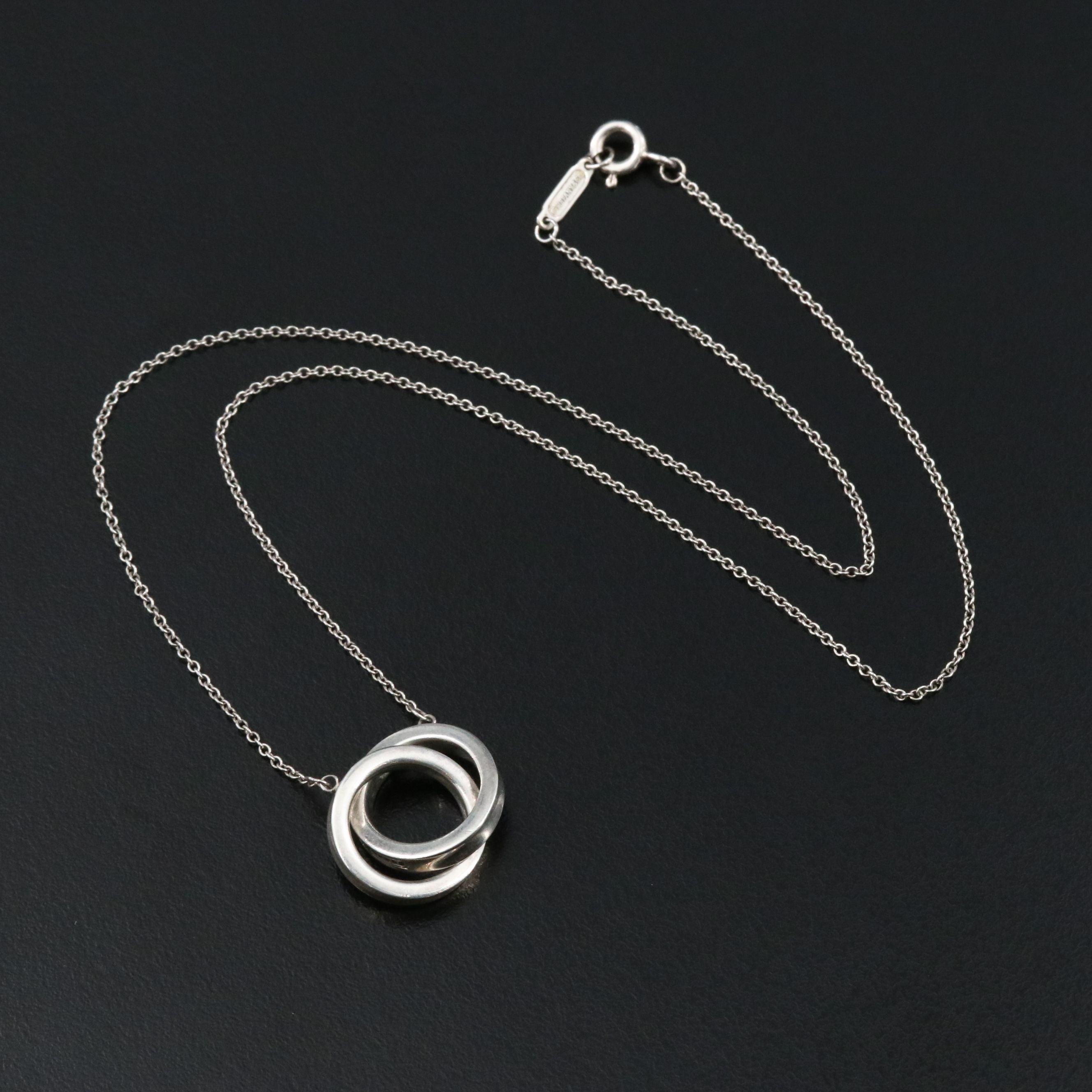 Tiffany & Co. 1837 Sterling Interlocking Circles Necklace