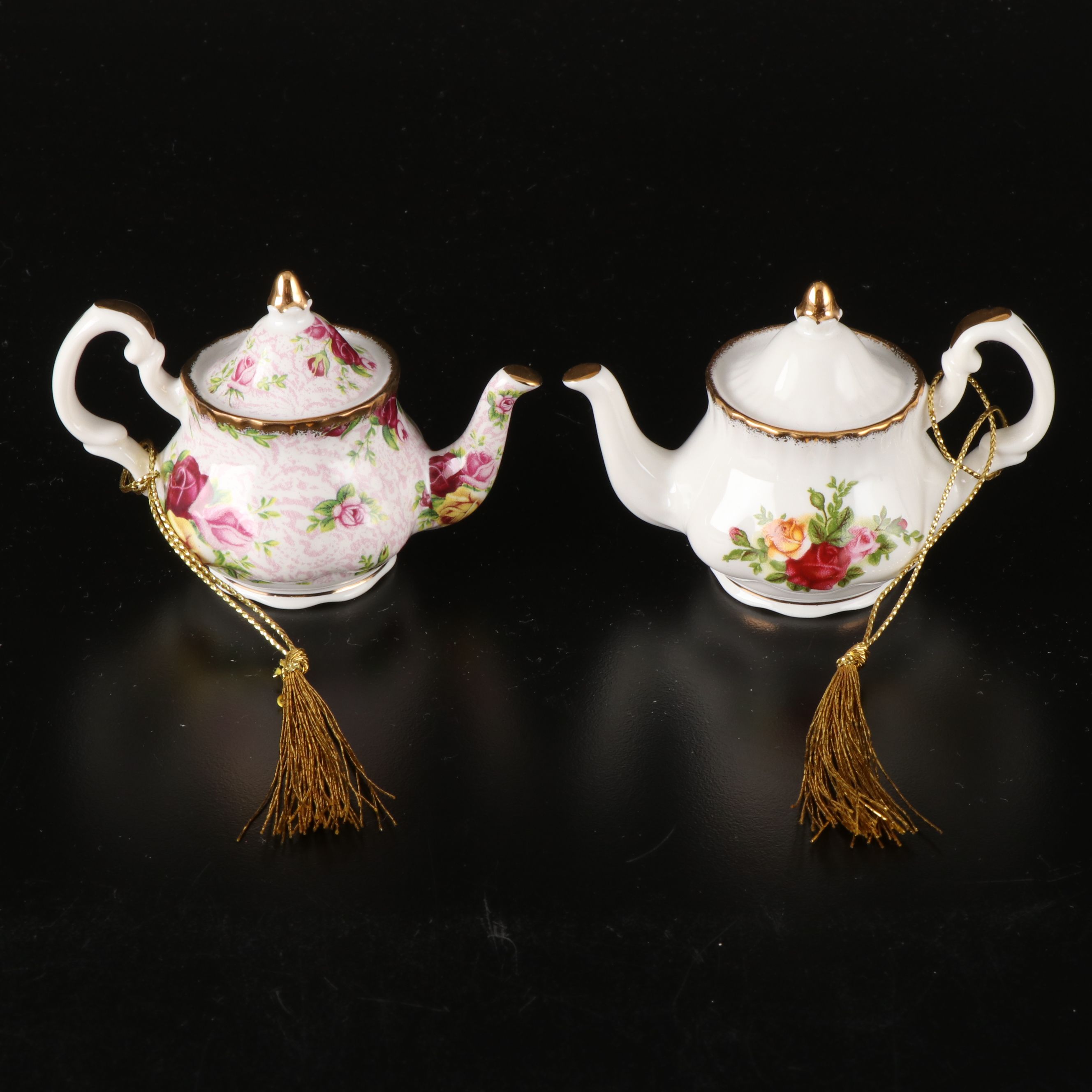 Catherine McClung Lenox Cardinal and Other Diminutive Teapot Ornaments