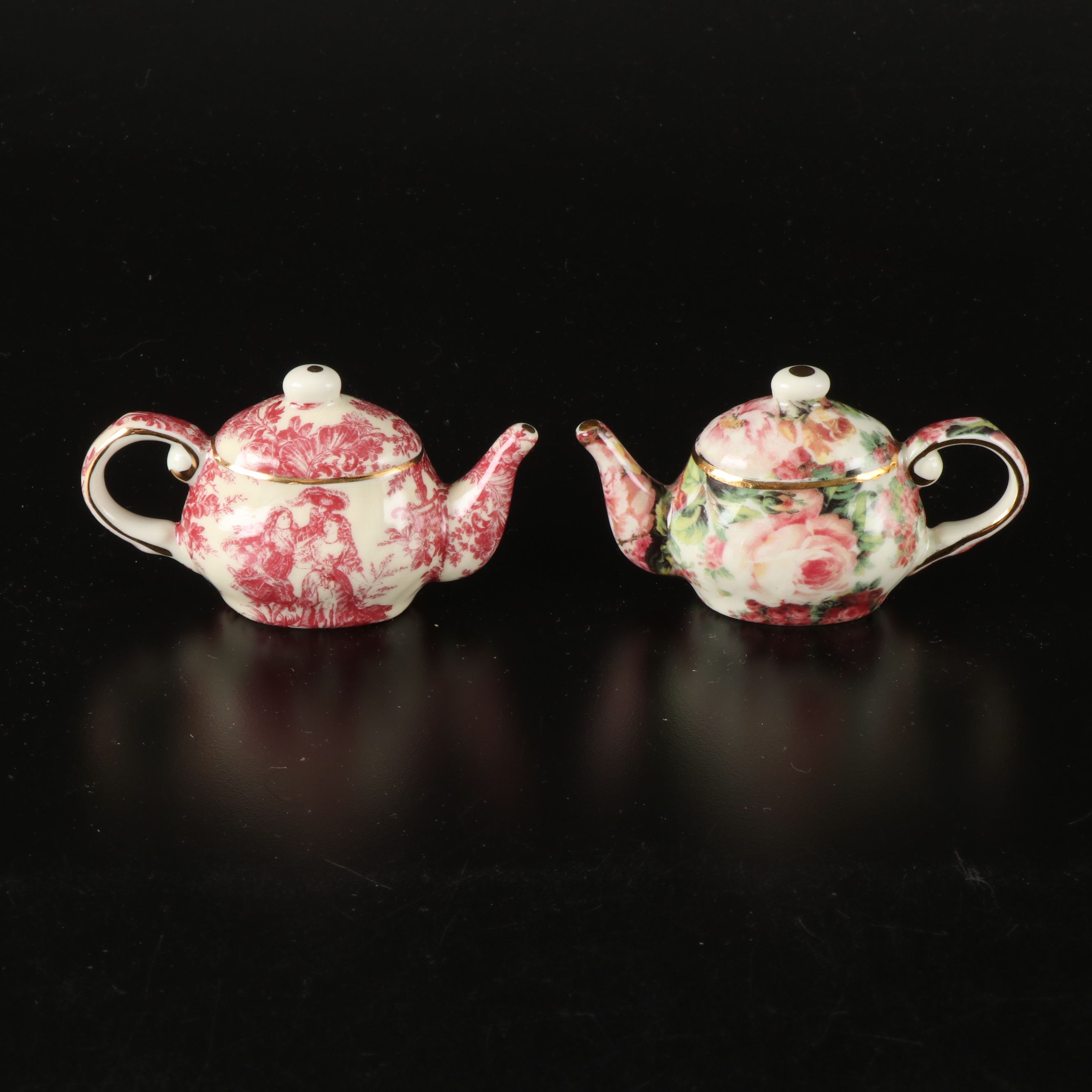 Catherine McClung Lenox Cardinal and Other Diminutive Teapot Ornaments