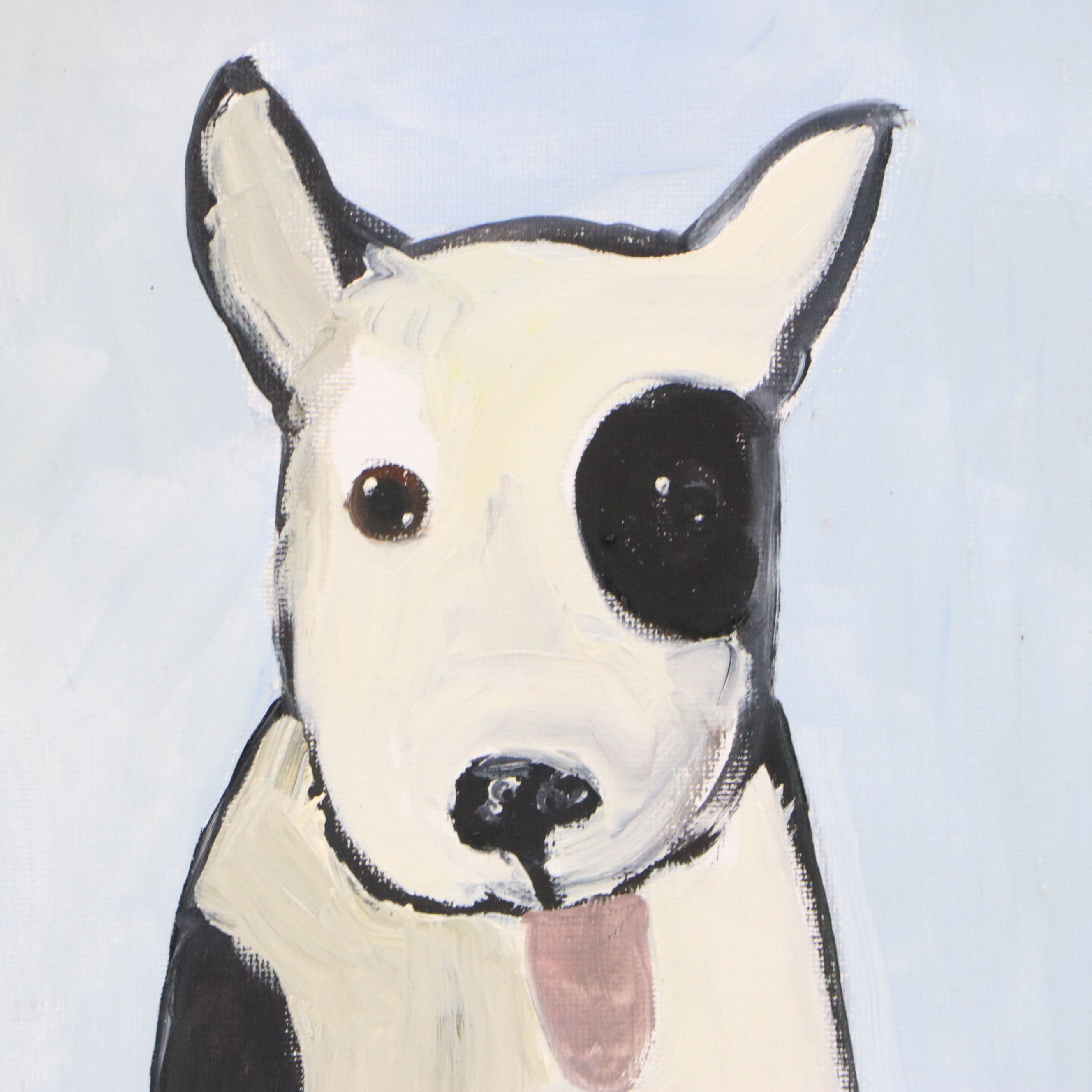 B. Swanson Acrylic Painting of Bull Terrier