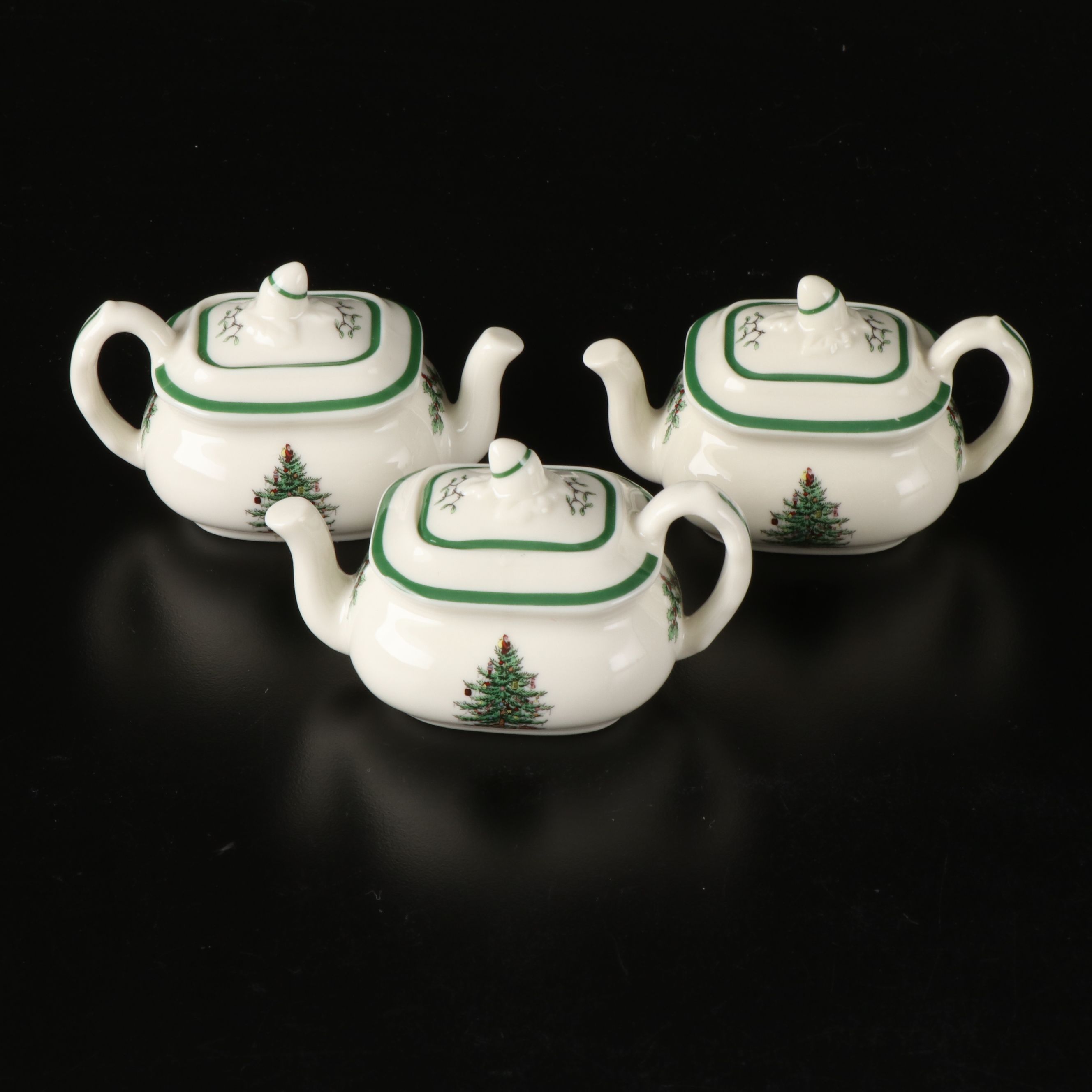 Catherine McClung Lenox Cardinal and Other Diminutive Teapot Ornaments