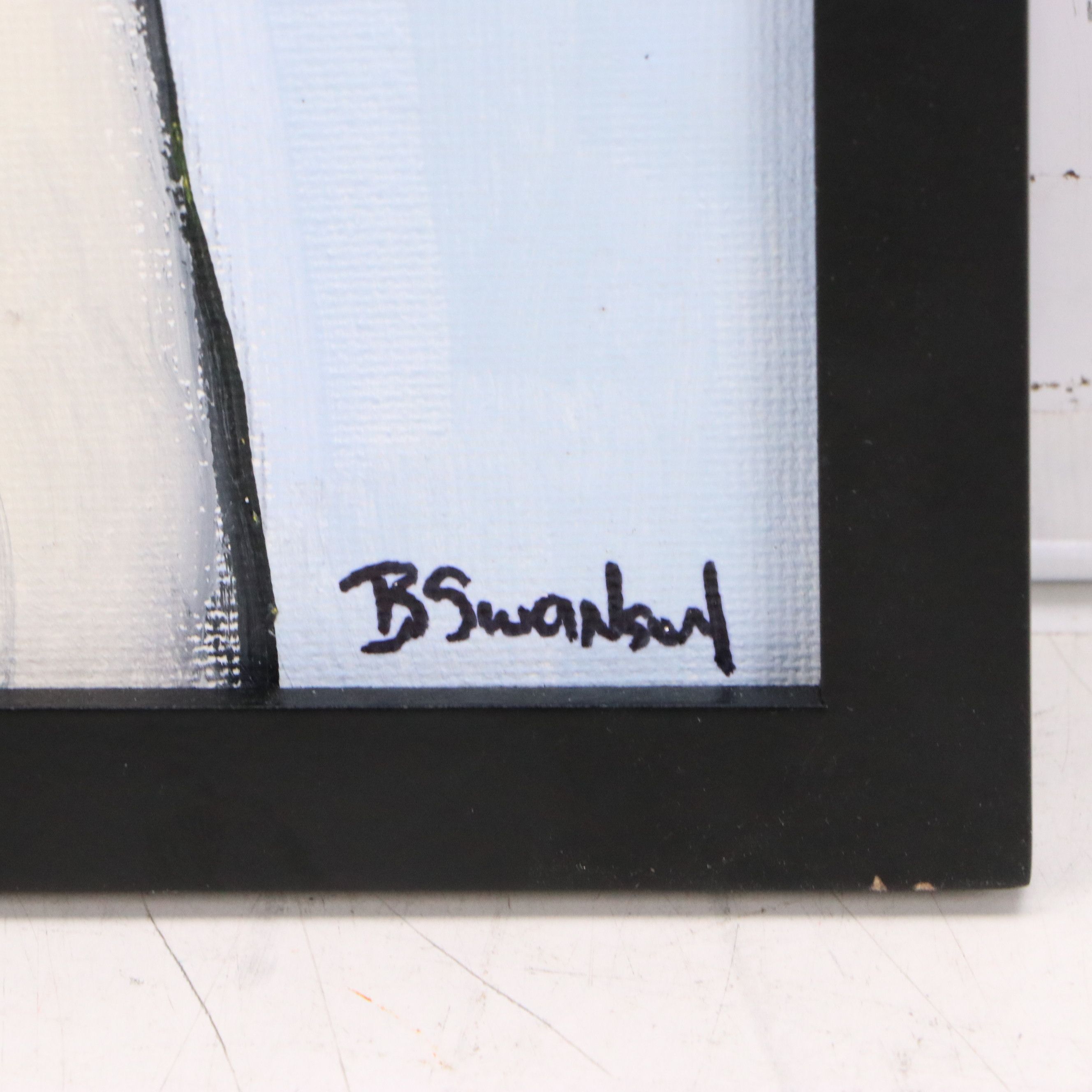 B. Swanson Acrylic Painting of Bull Terrier