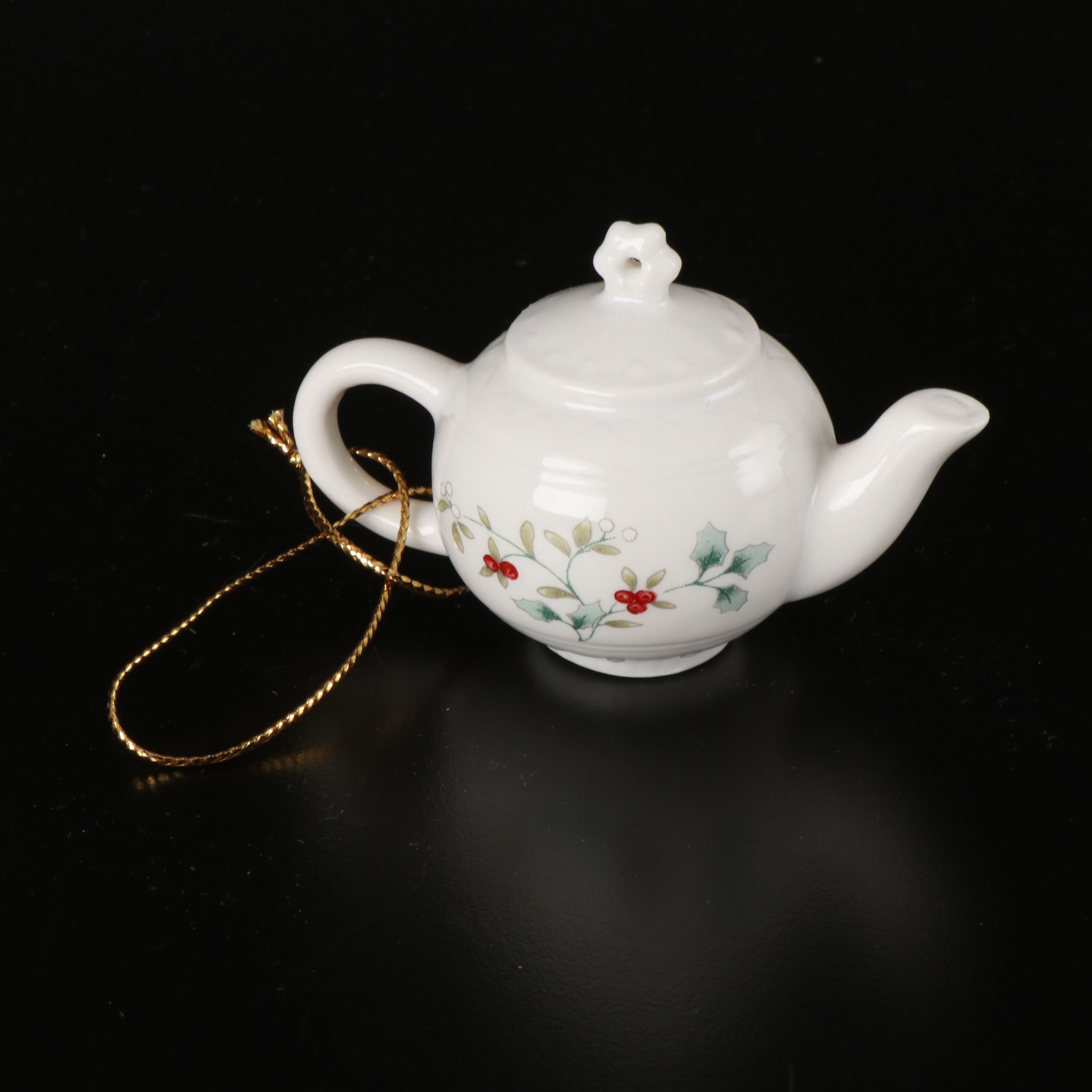 Catherine McClung Lenox Cardinal and Other Diminutive Teapot Ornaments