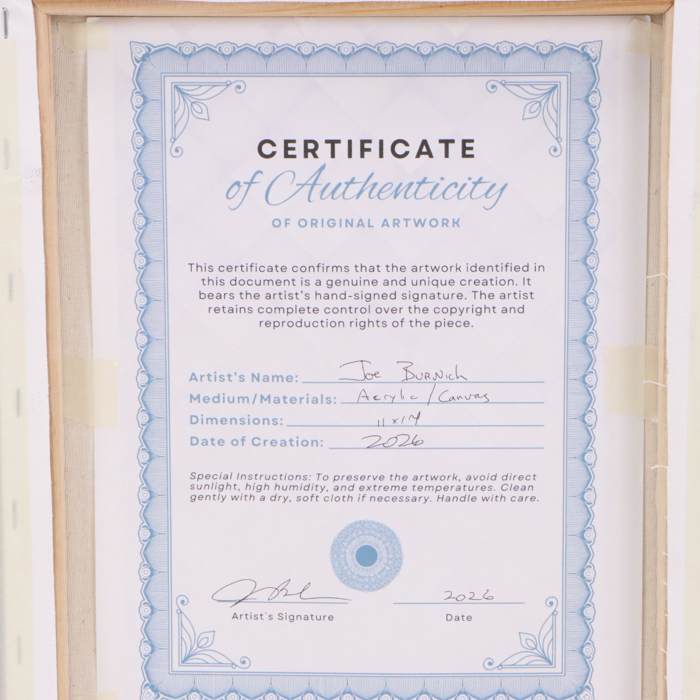 Joe Burnich Pop Art Acrylic Painting, 2026