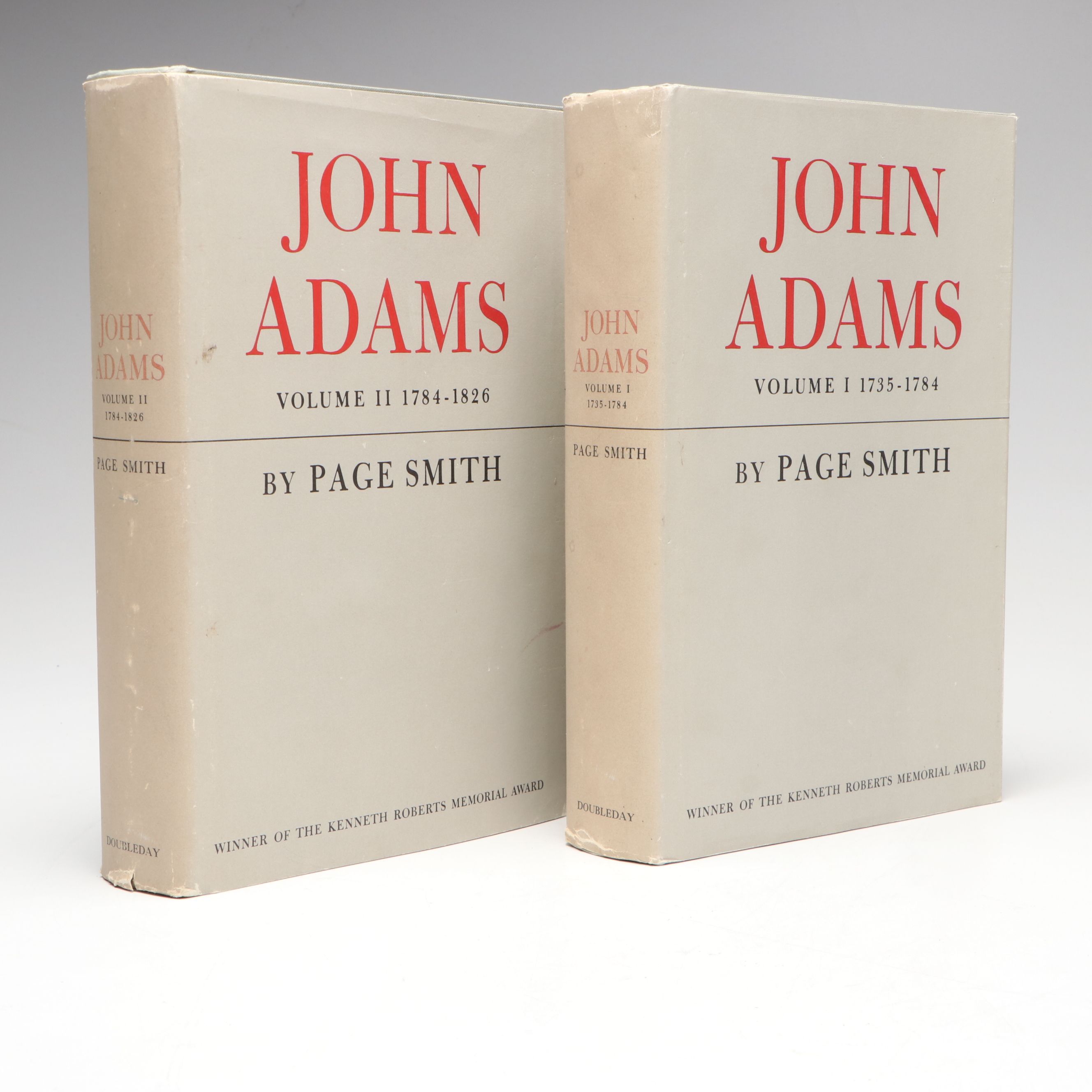 Book Club Edition "John Adams" by Page Smith Two-Volume Set, 1962