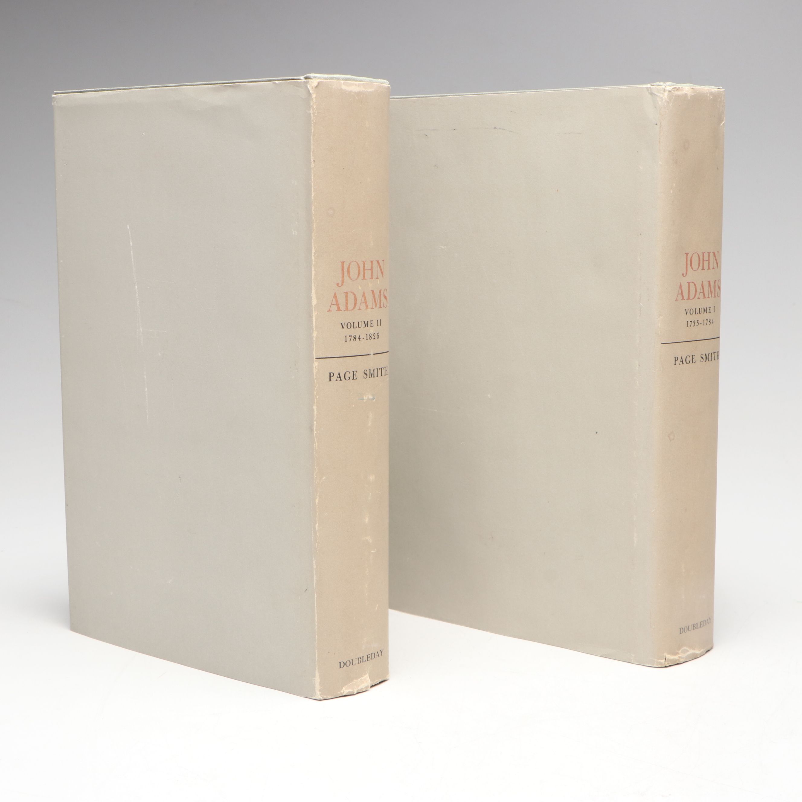 Book Club Edition "John Adams" by Page Smith Two-Volume Set, 1962