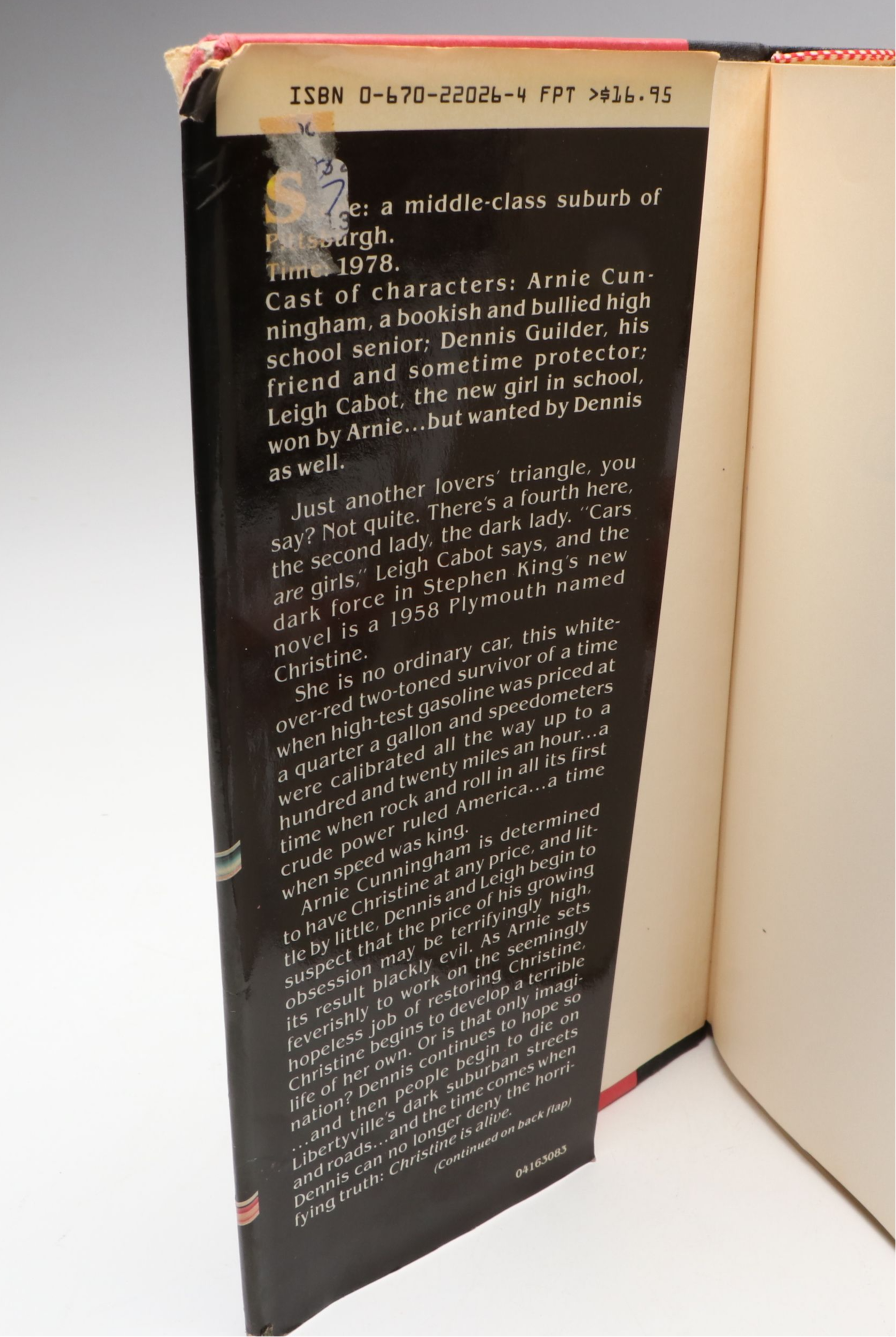 First Edition "Christine" by Stephen King 1983