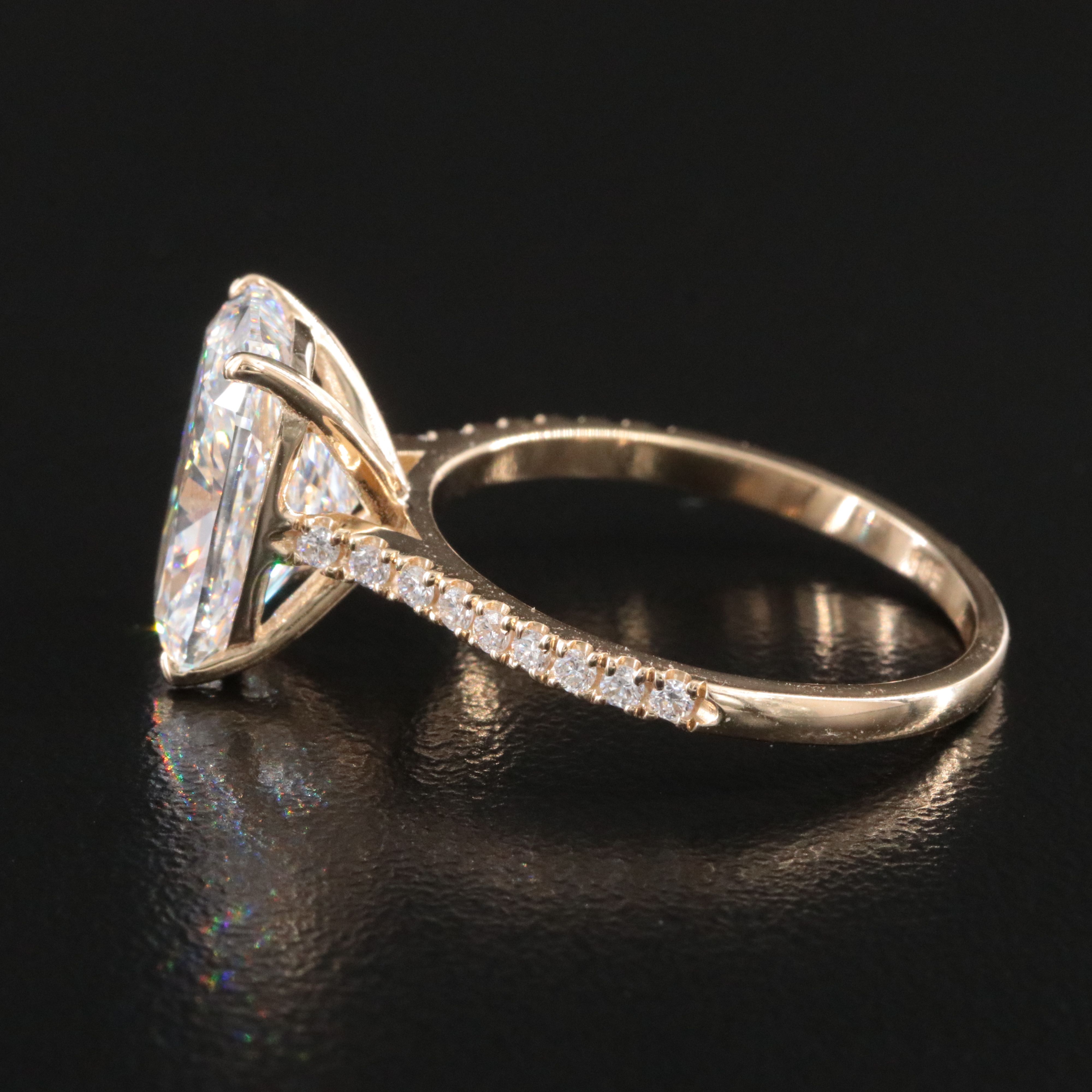 14K 5.33  Lab Grown Diamond Ring with IGI Report