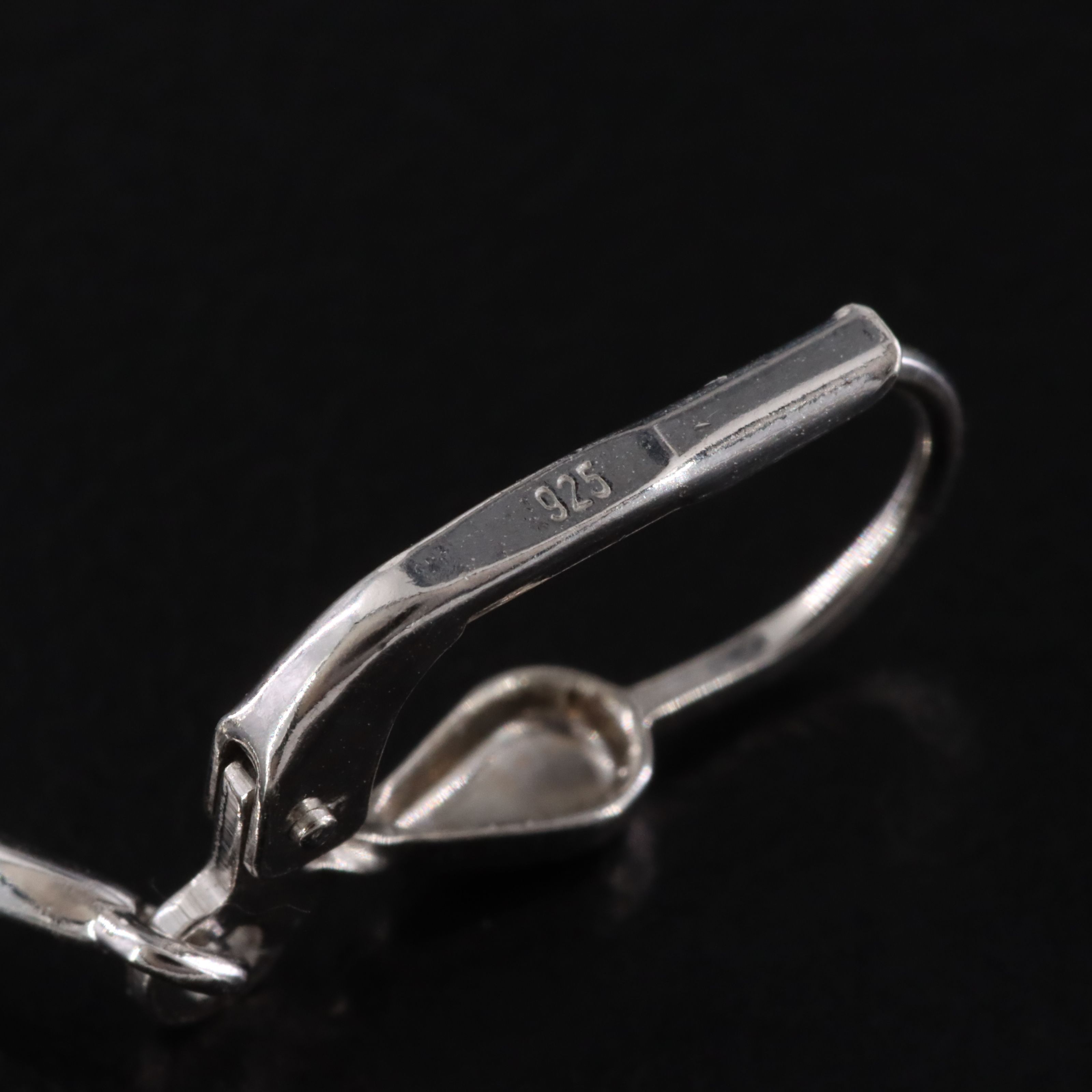 Sterling Pearl Triquetra Celtic Knot Earrings