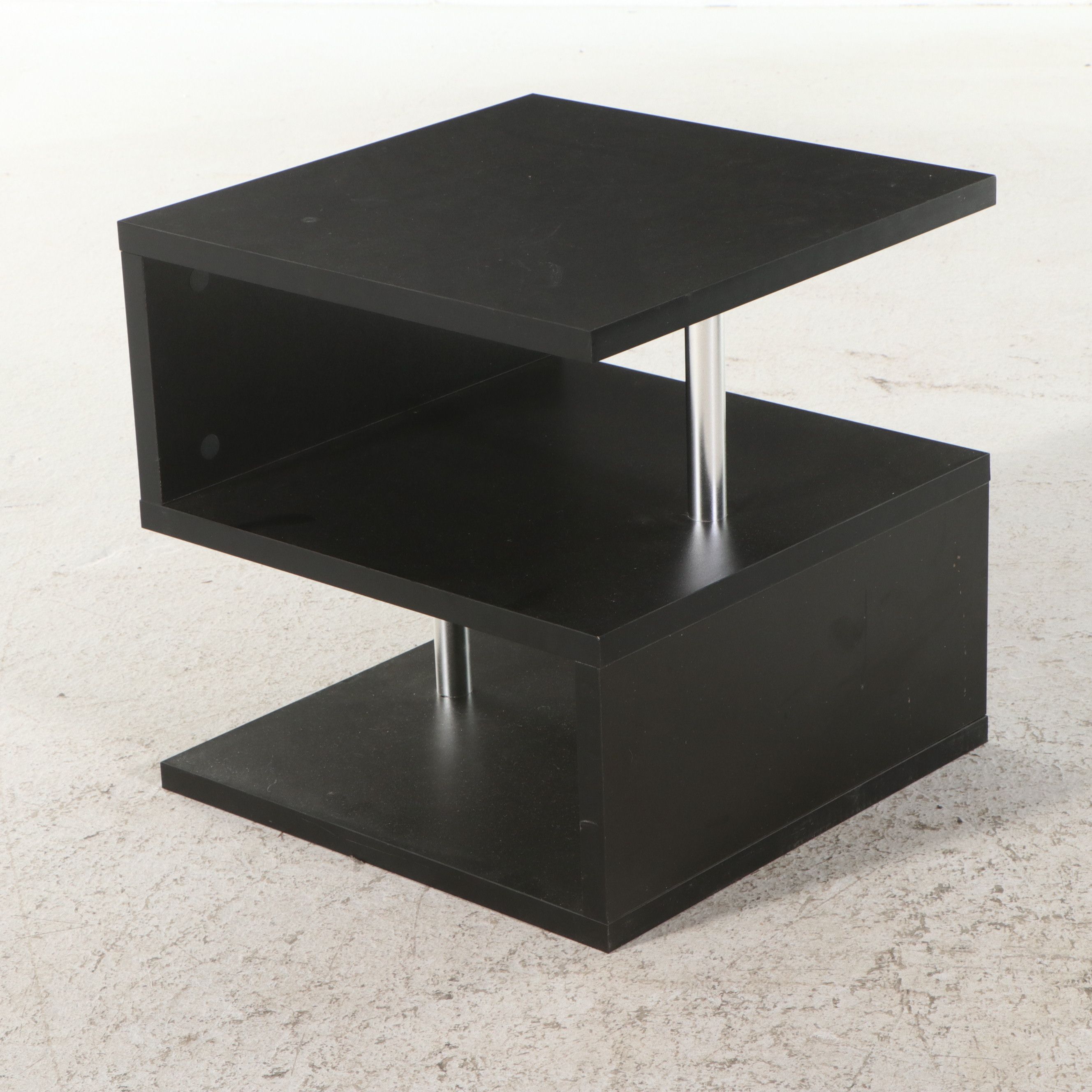 Contemporary Black Geometric Shelving