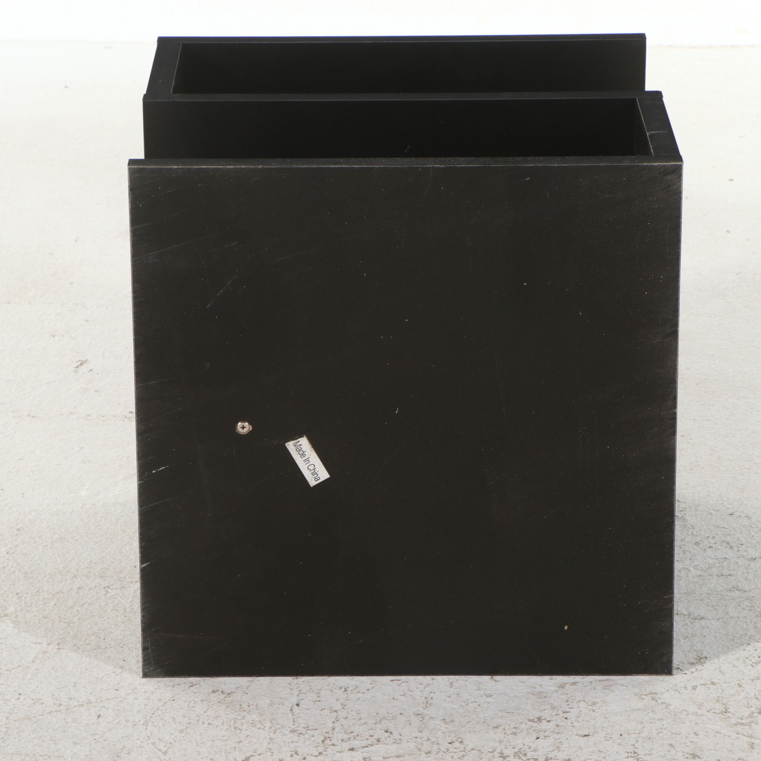 Contemporary Black Geometric Shelving