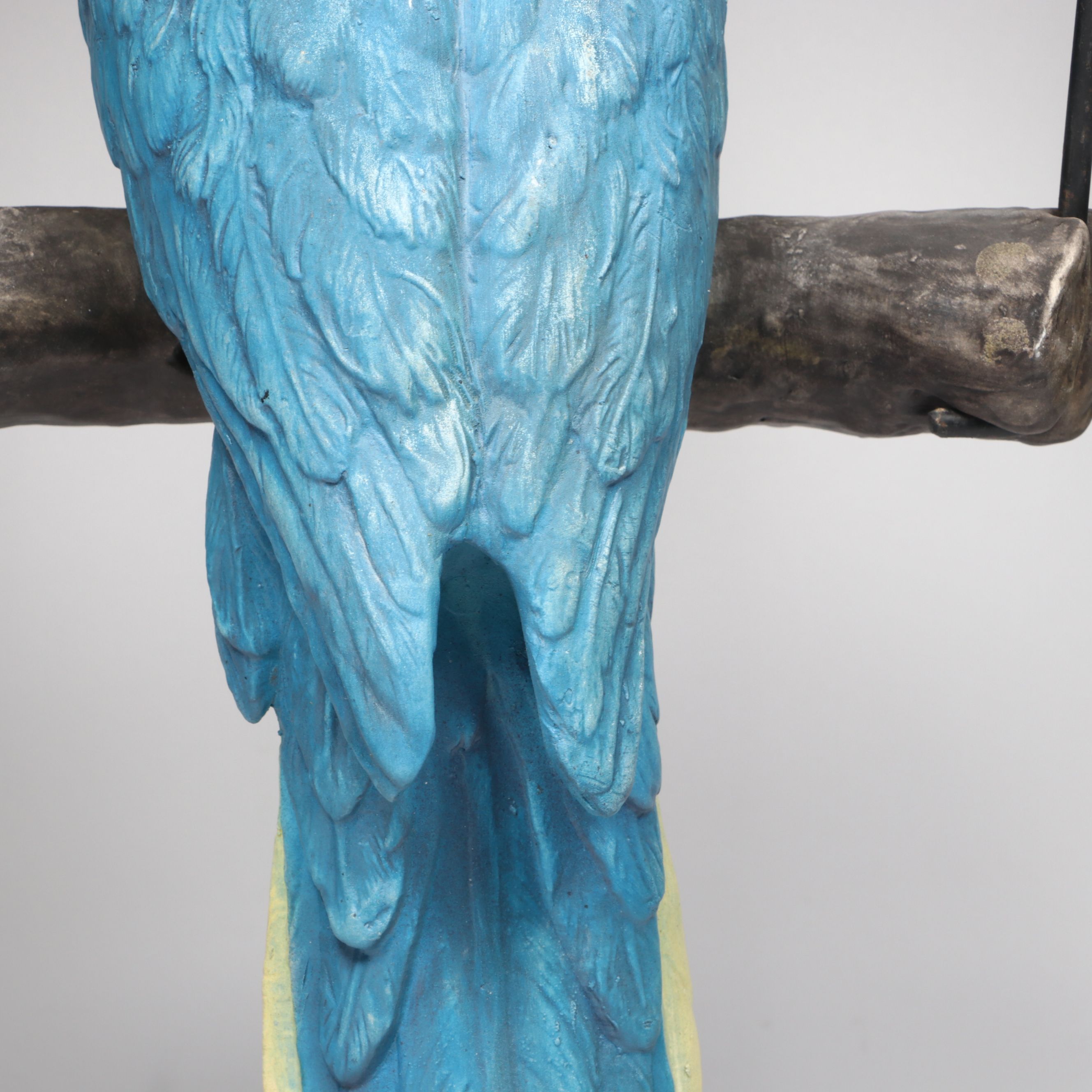 The Townsends' Ceramic Macaw Figure with Hanging Metal Perch