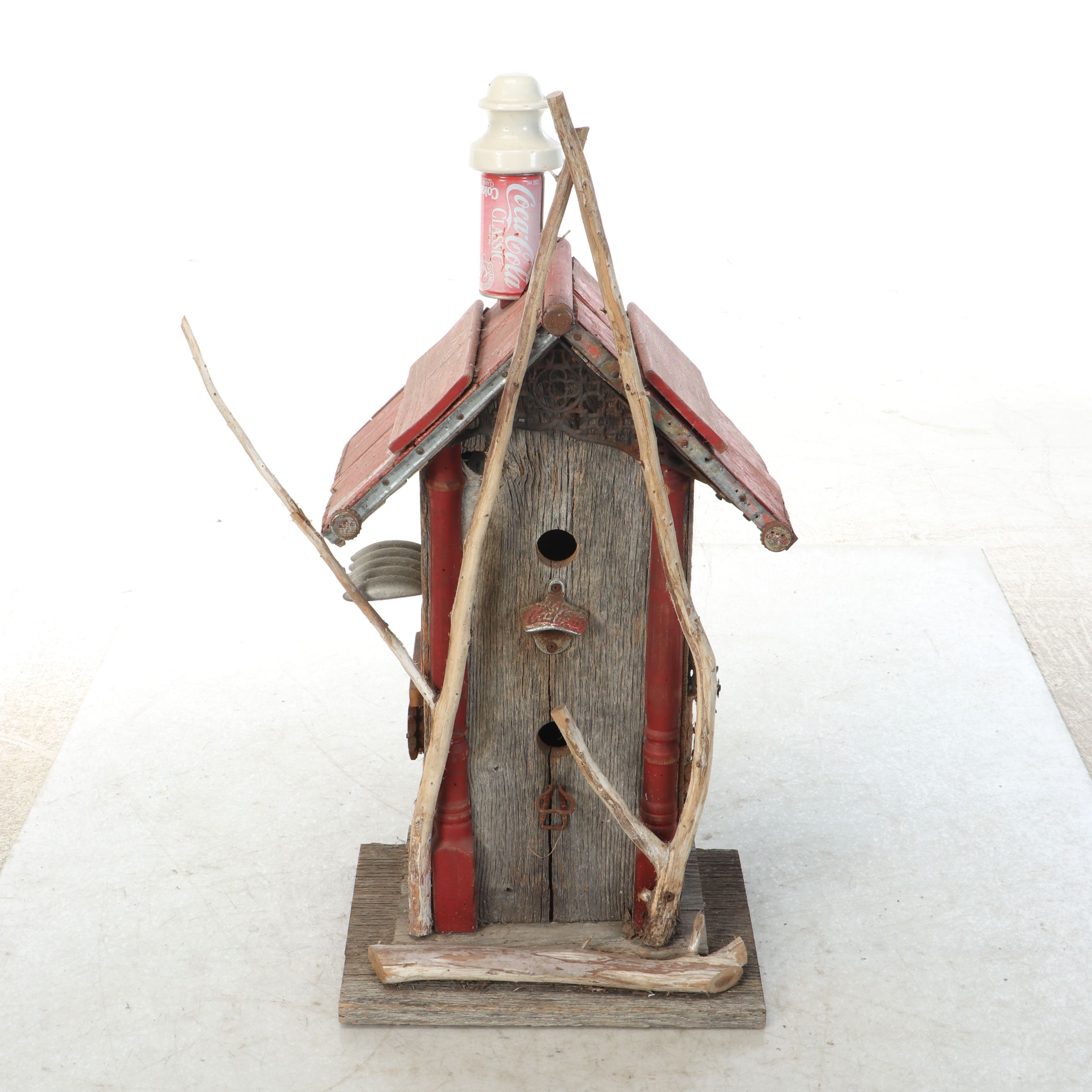 Handcrafted Steven Guenther Coca-Cola Crate Folk Art Bird House