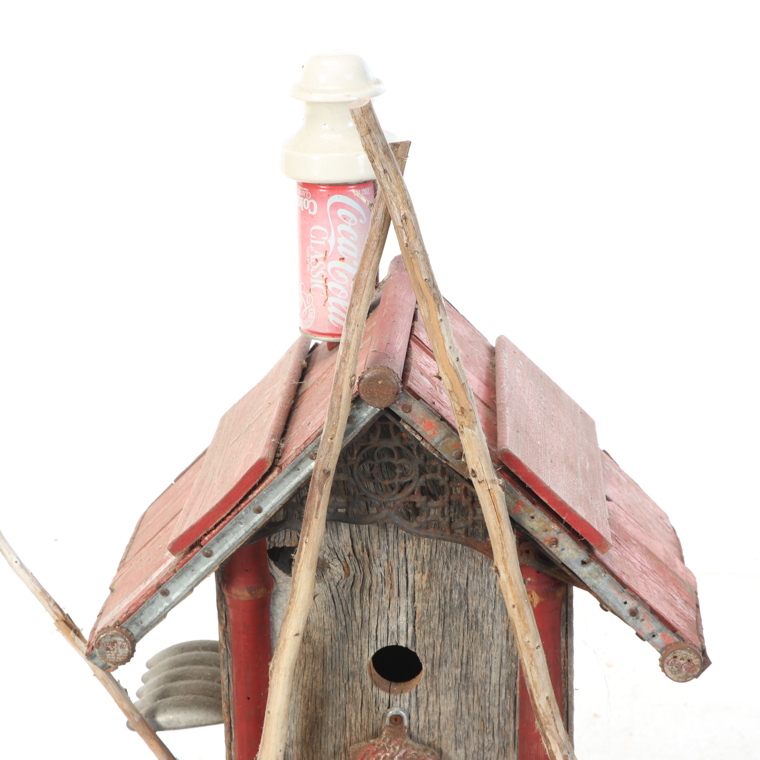 Handcrafted Steven Guenther Coca-Cola Crate Folk Art Bird House