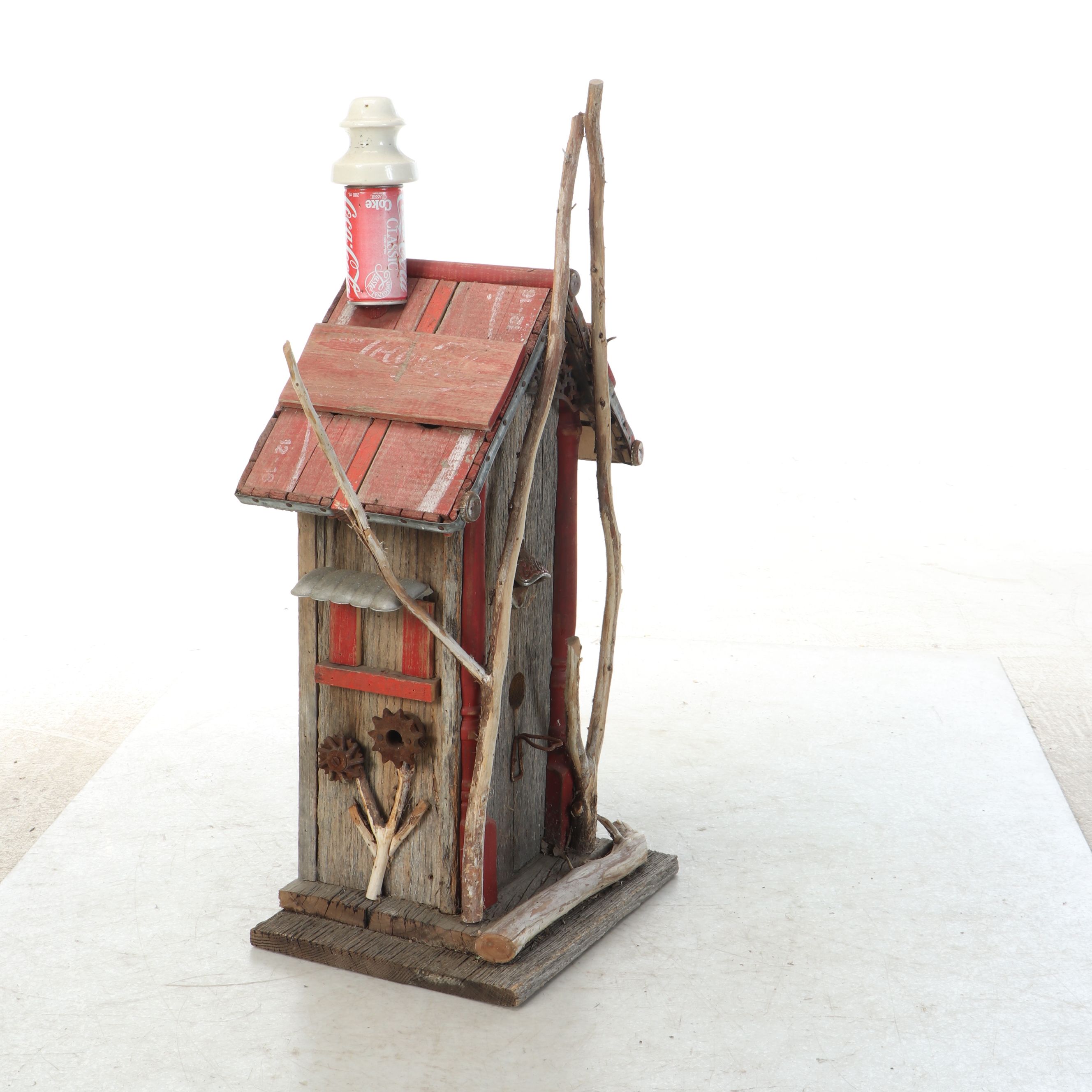 Handcrafted Steven Guenther Coca-Cola Crate Folk Art Bird House