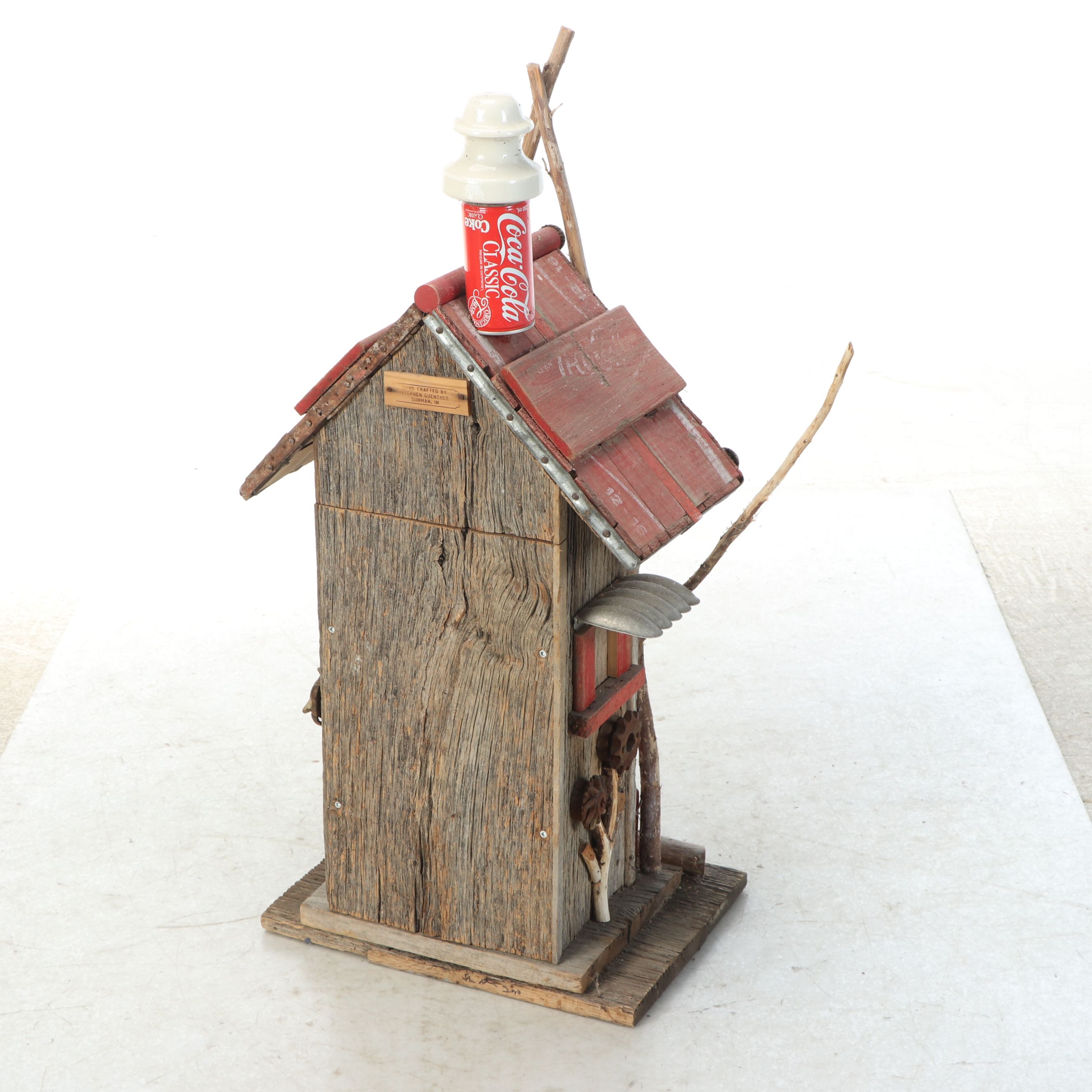Handcrafted Steven Guenther Coca-Cola Crate Folk Art Bird House